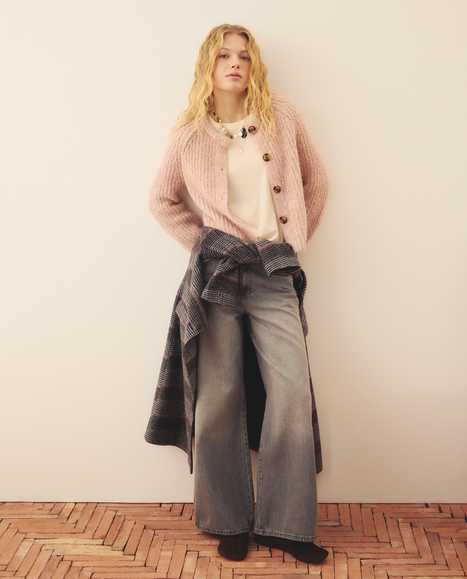 Casaco de Tricot NOE 200 Rosa-2