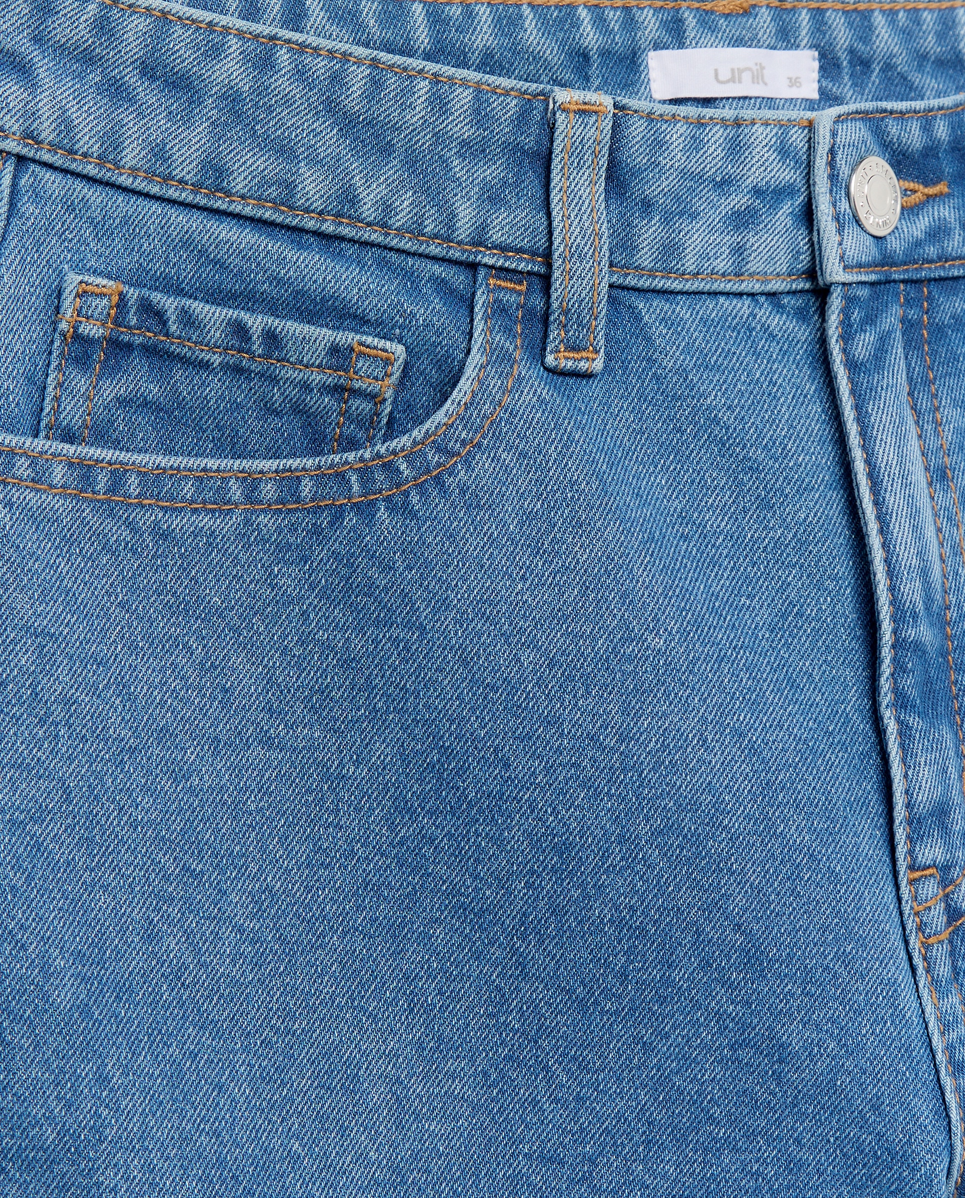 Short de mujer denim mom fit Azul pálido-5