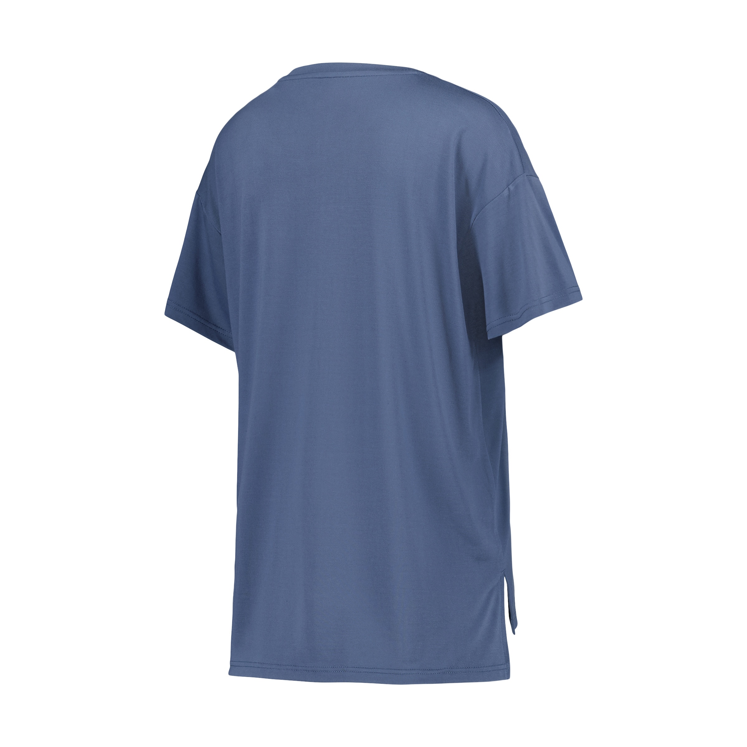 Camiseta Manga Corta Modal Azul-5