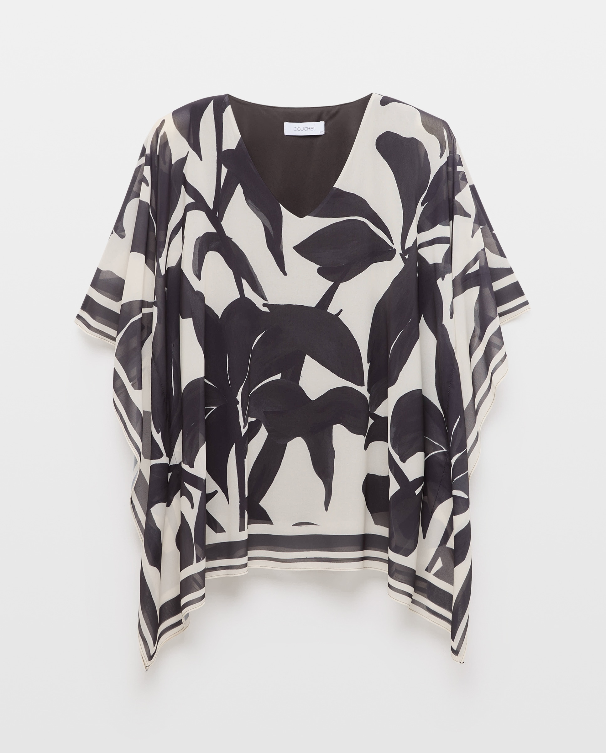 Blusa de Lenço com Estampado FLoral Preto-4