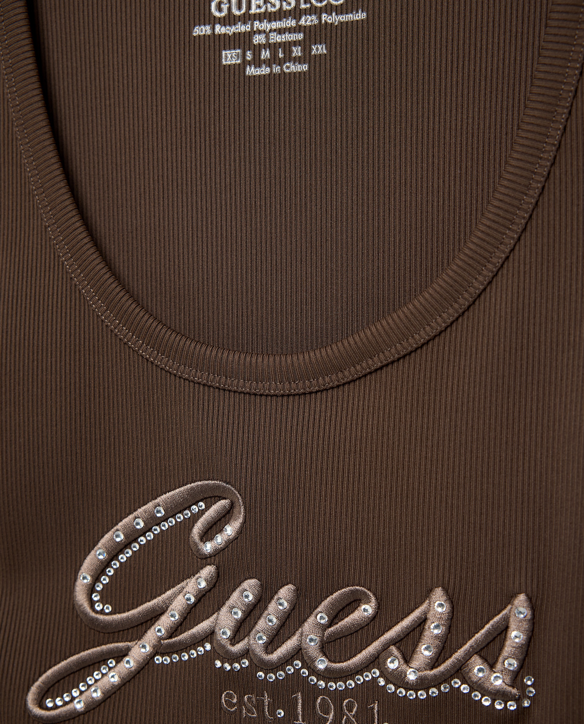 T-shirt sem mangas Castanho-5