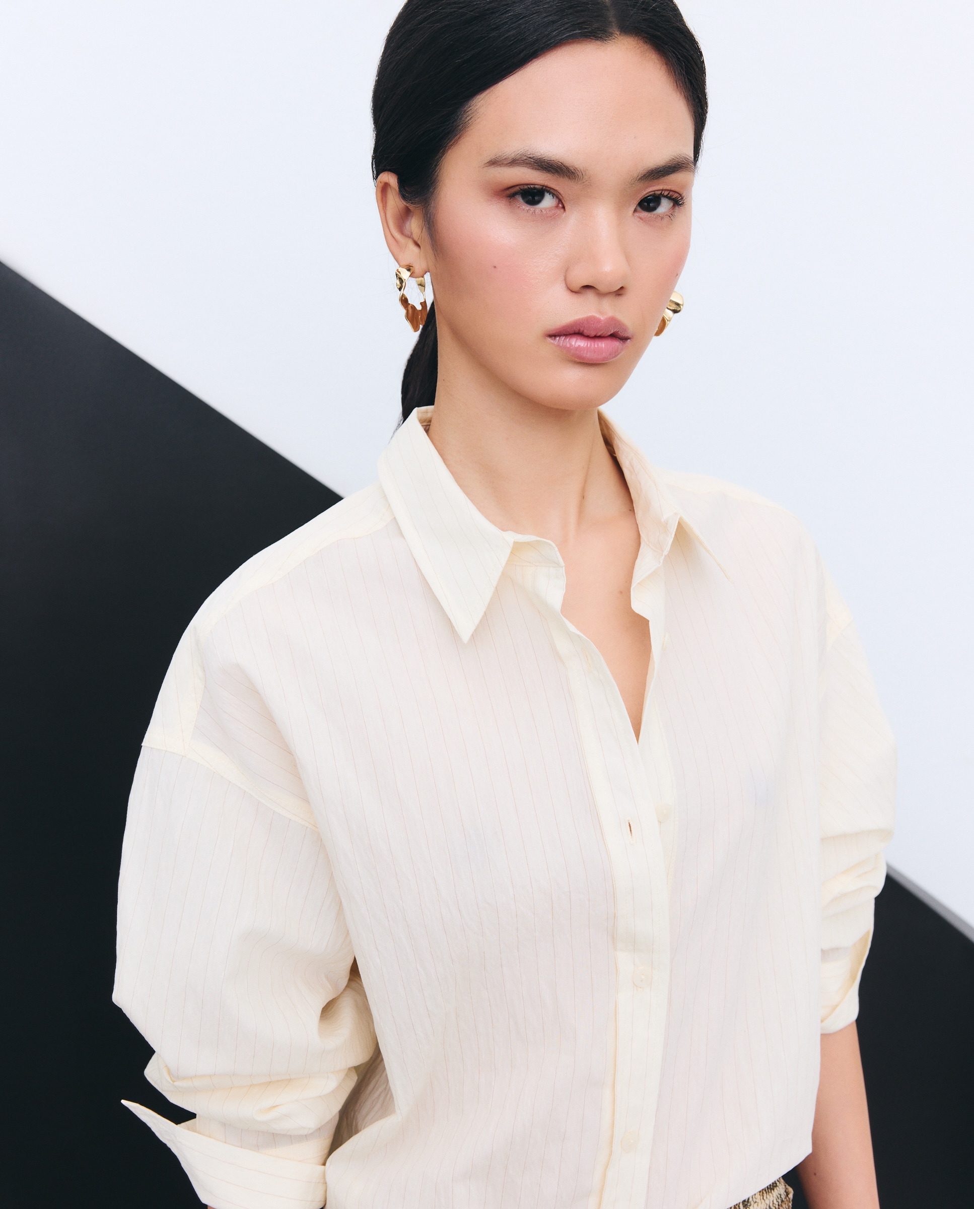 Blusa de Manga Comprida Estampada Branco-2