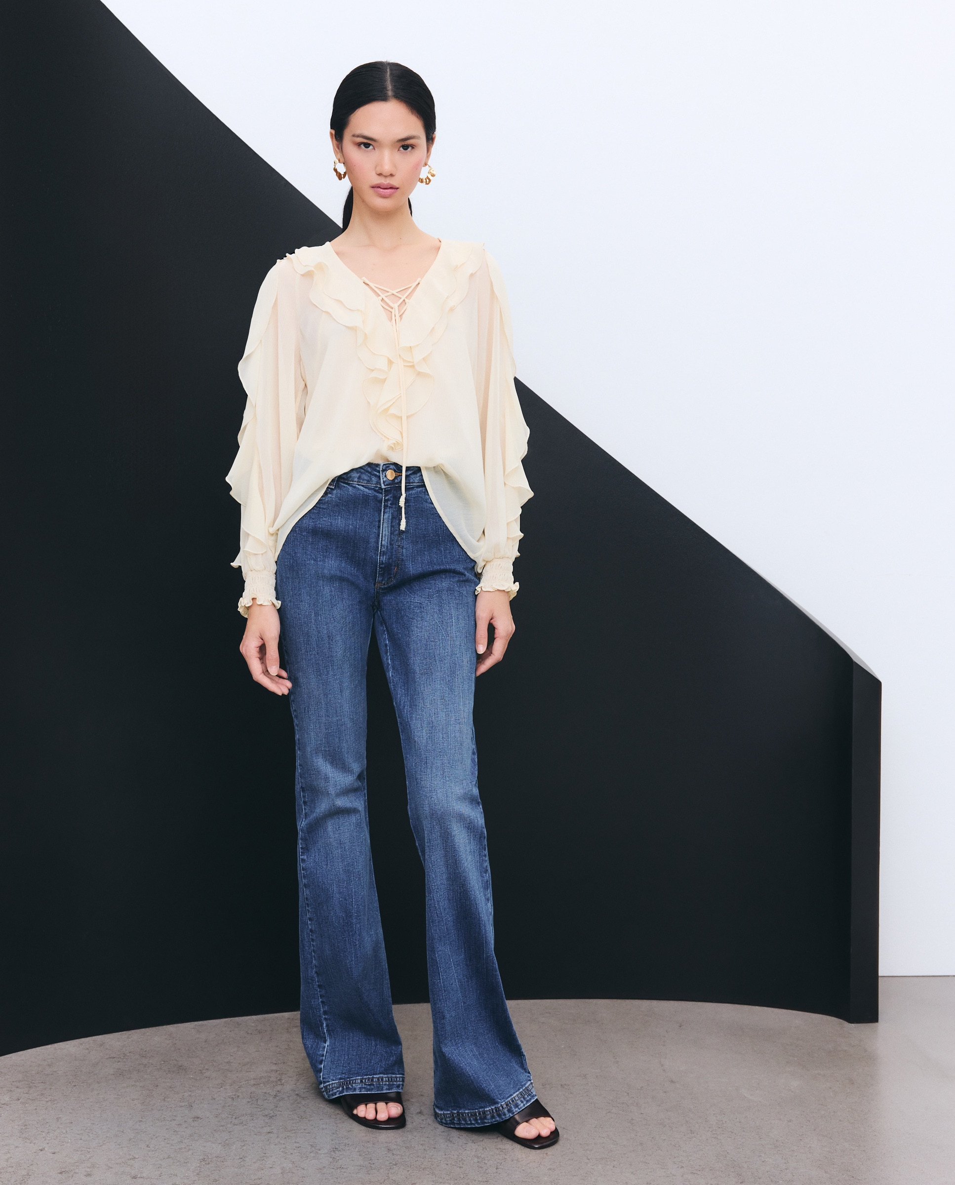 Blusa Lisa de Manga Comprida 150 Baunilha-2