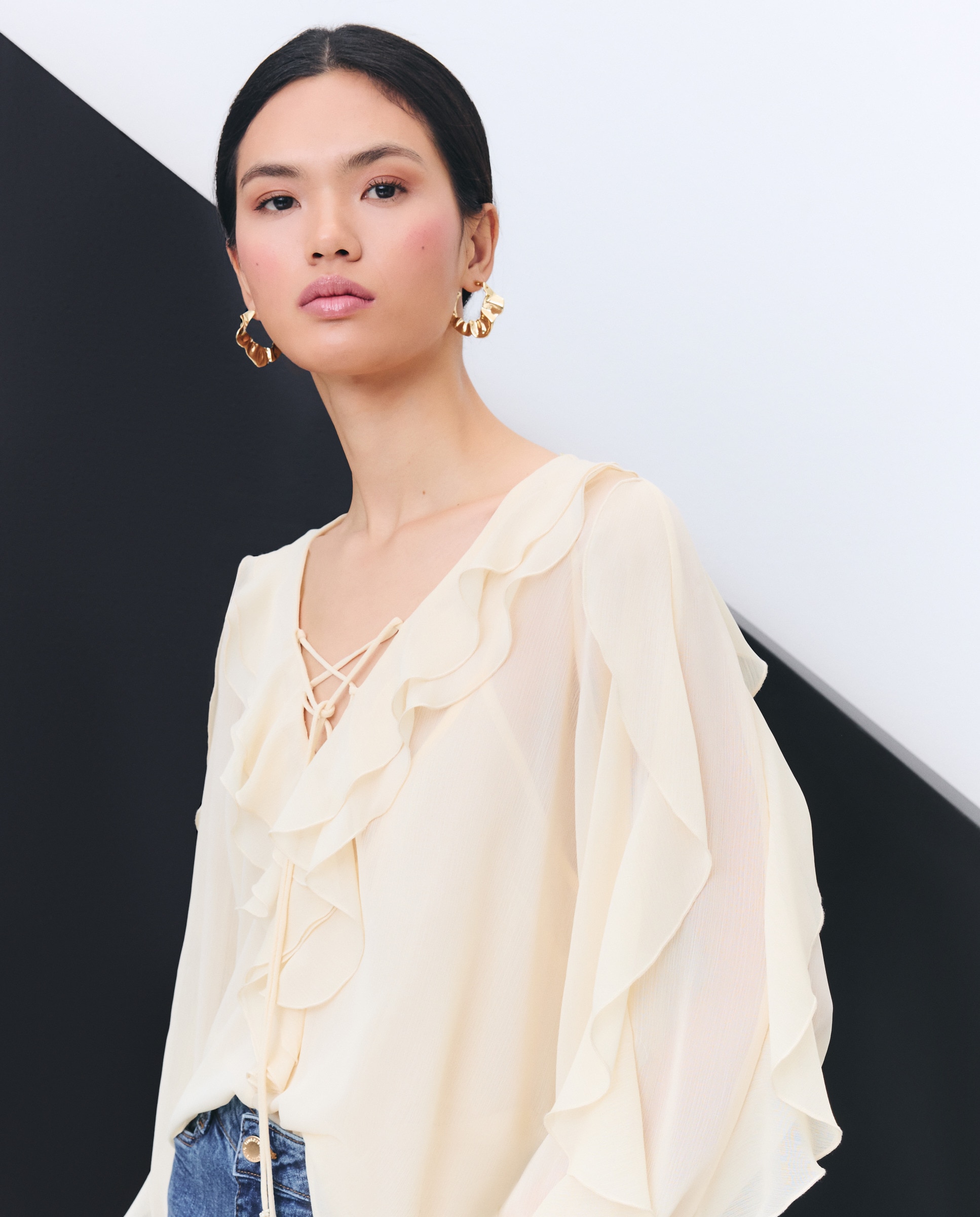 Blusa Lisa de Manga Comprida 150 Baunilha-4