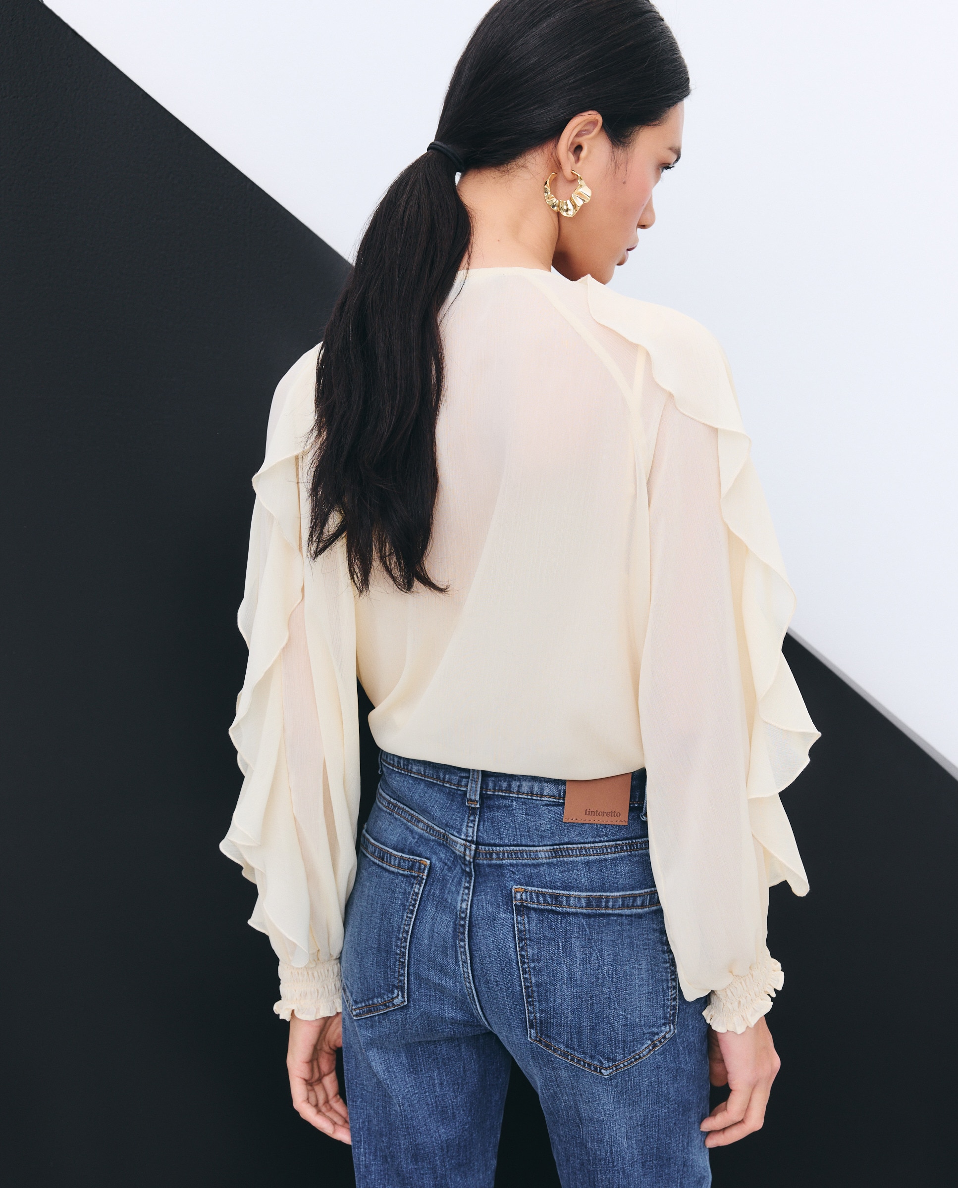 Blusa Lisa de Manga Comprida 150 Baunilha-3