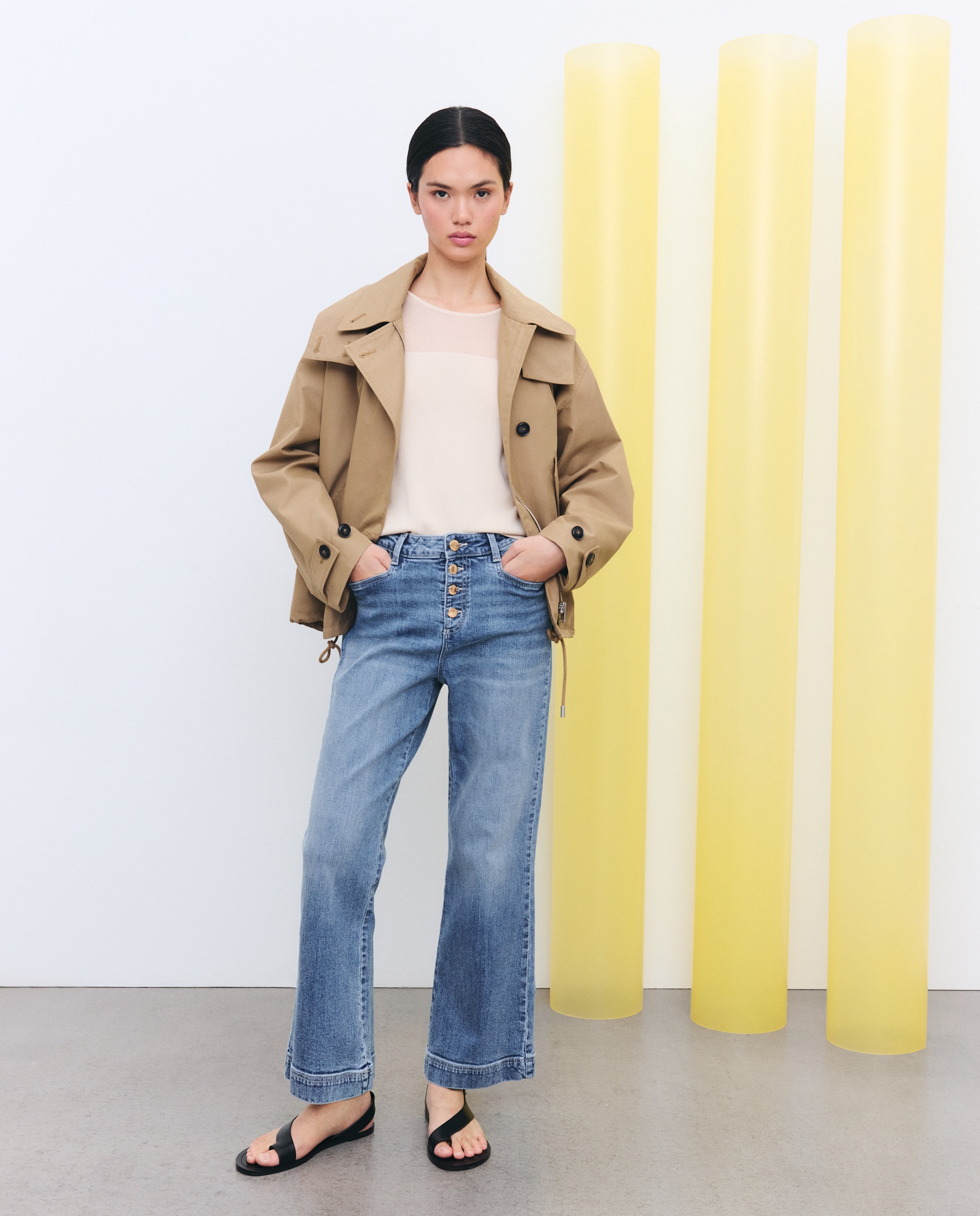 Imagem 0 de Jeans cropped flare