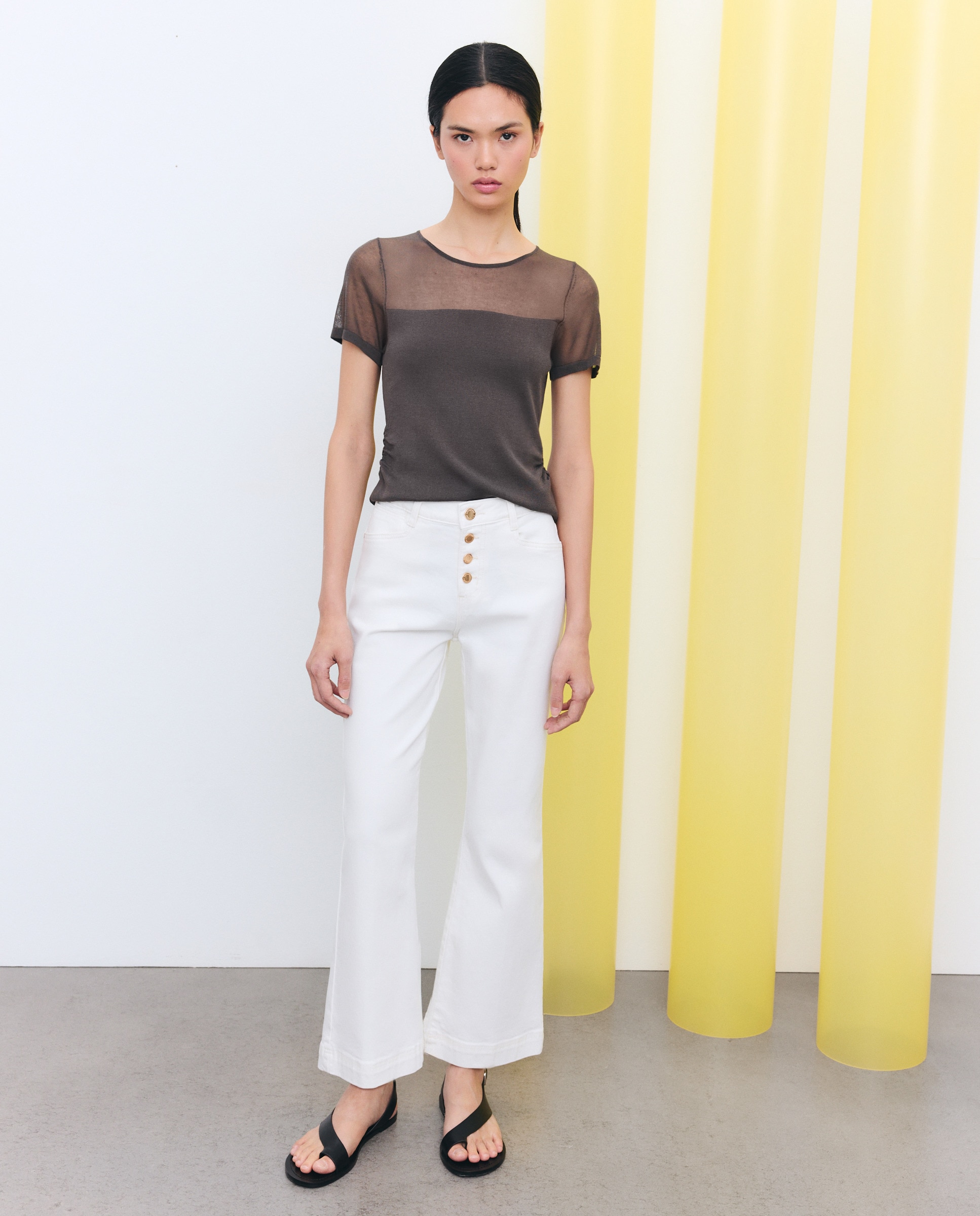 Imagem 0 de Jeans cropped flare