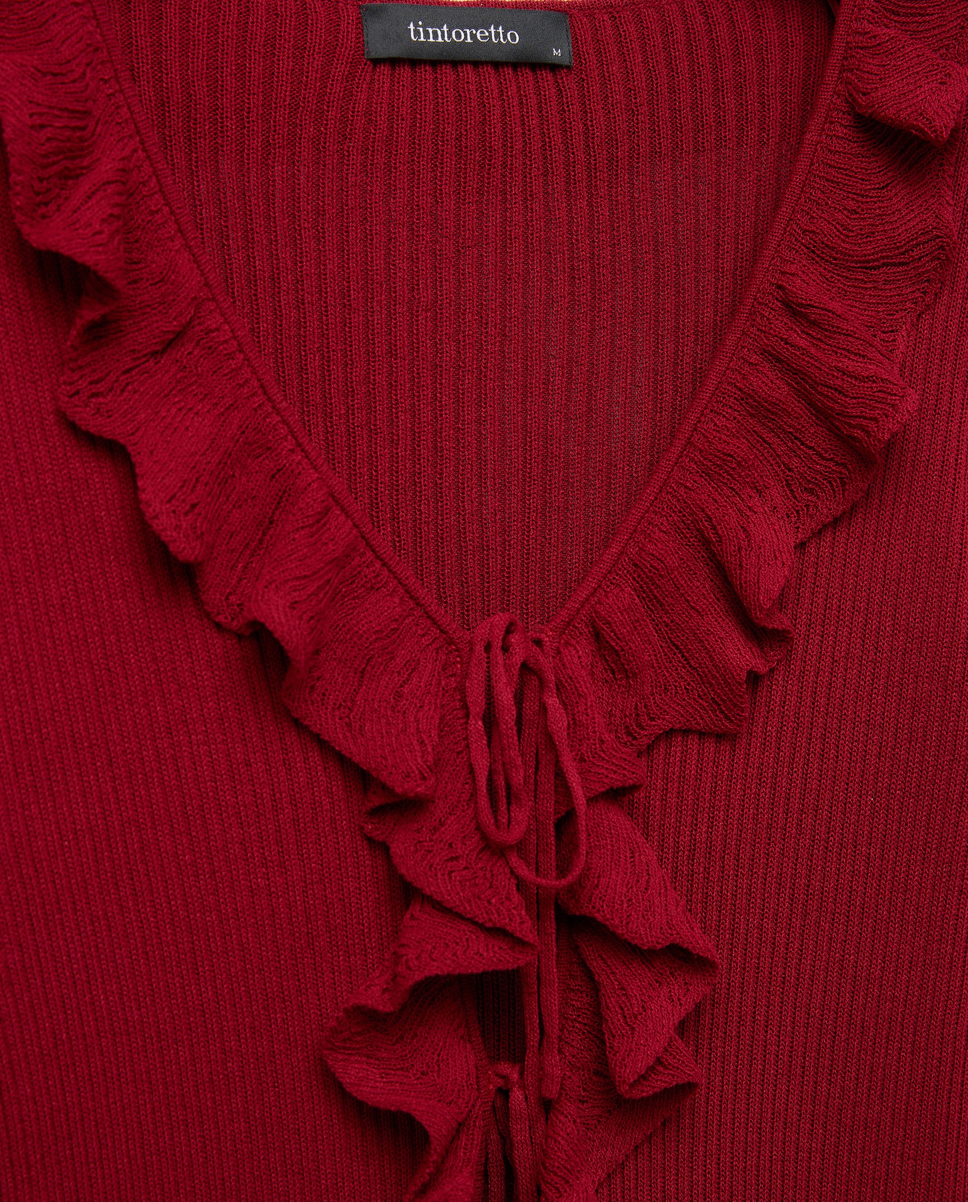 Casaco com Folhos 600 Vermelho-6