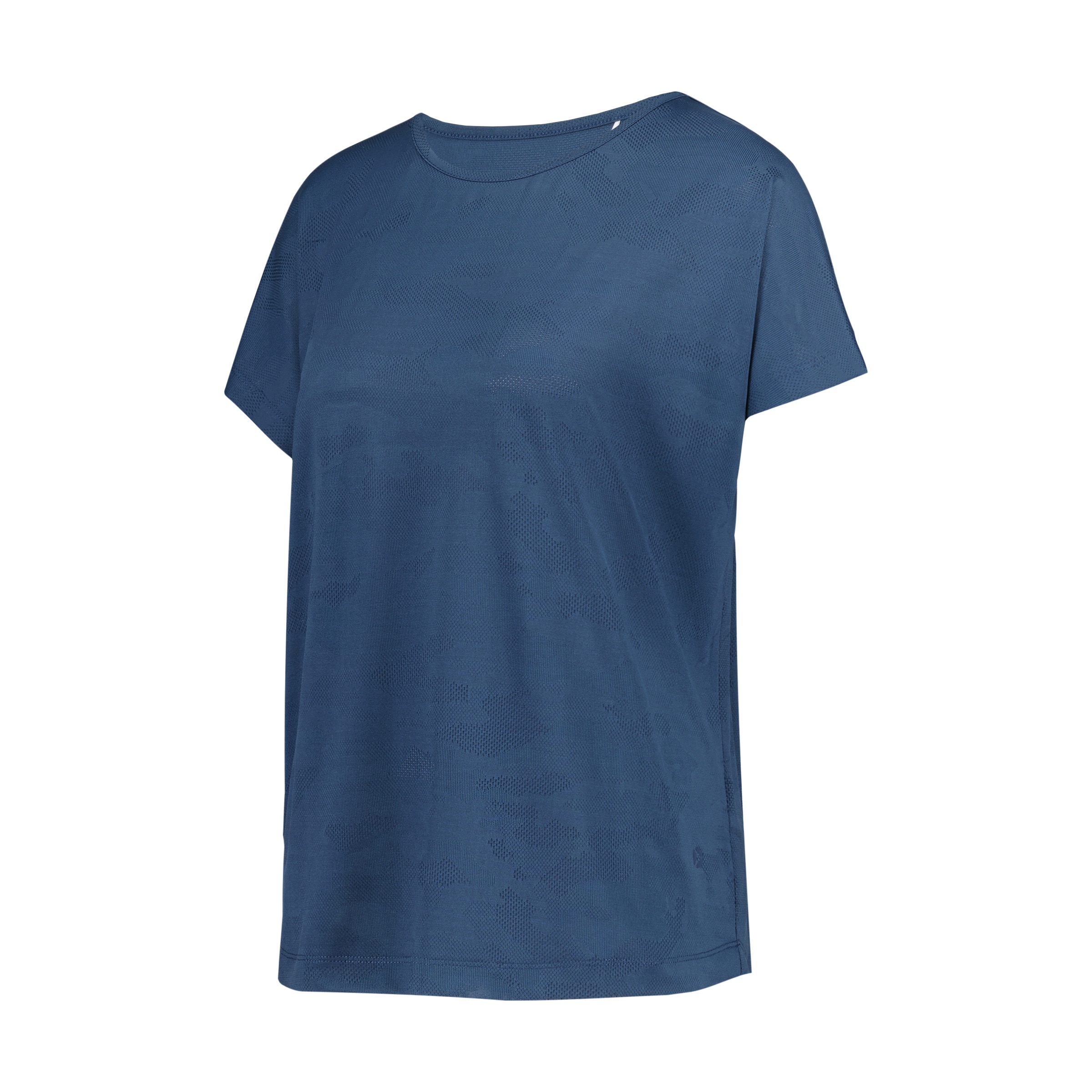 T-shirt de Training de Mulher com Jacquard e Manga Curta Azulão-4