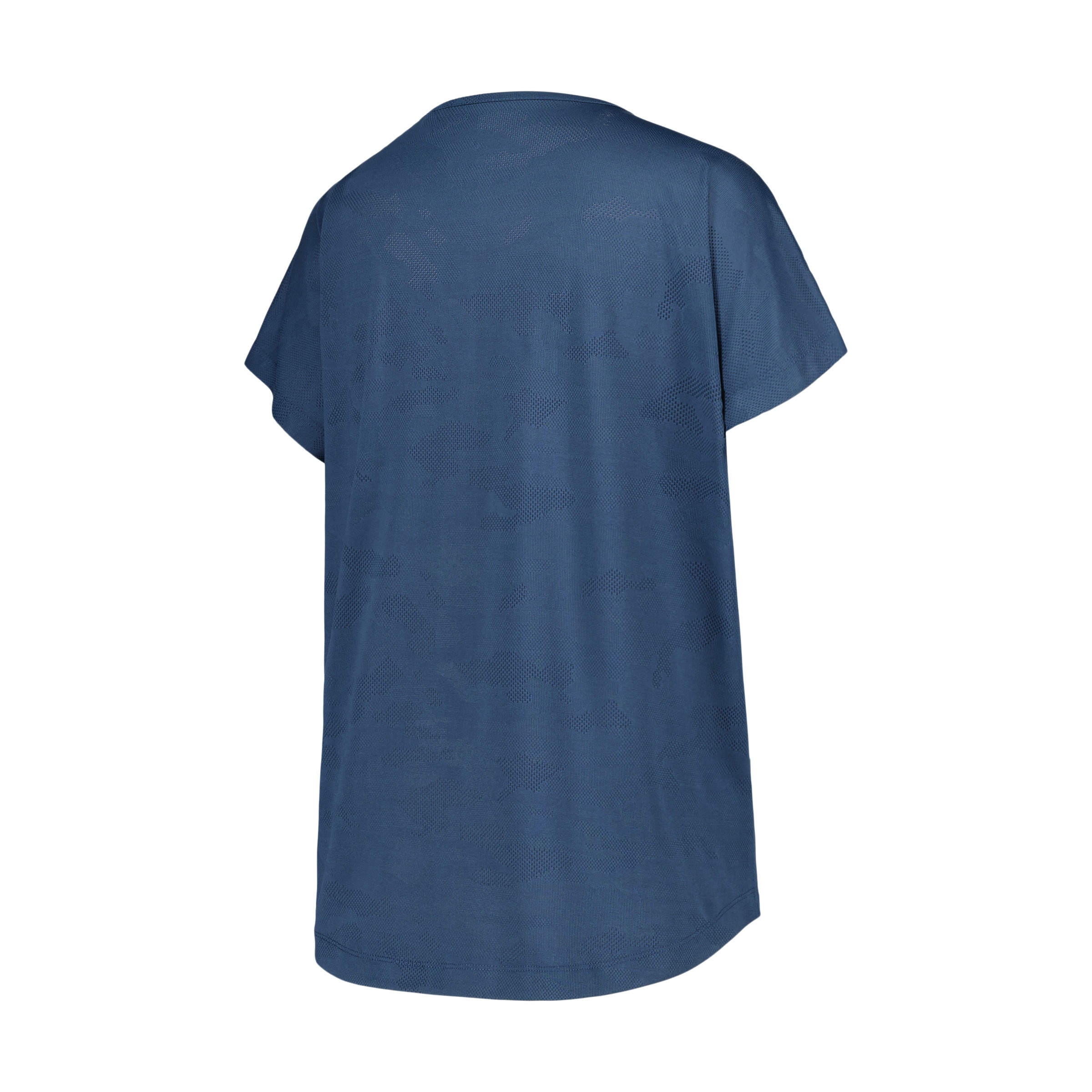 T-shirt de Training de Mulher com Jacquard e Manga Curta Azulão-5
