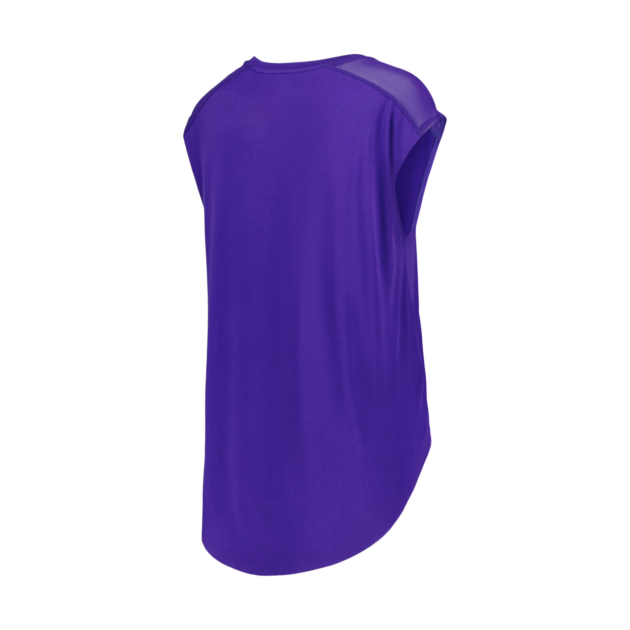 T-shirt de Training de Mulher em Modal com Mesh e Manga Curta Bordeaux-5