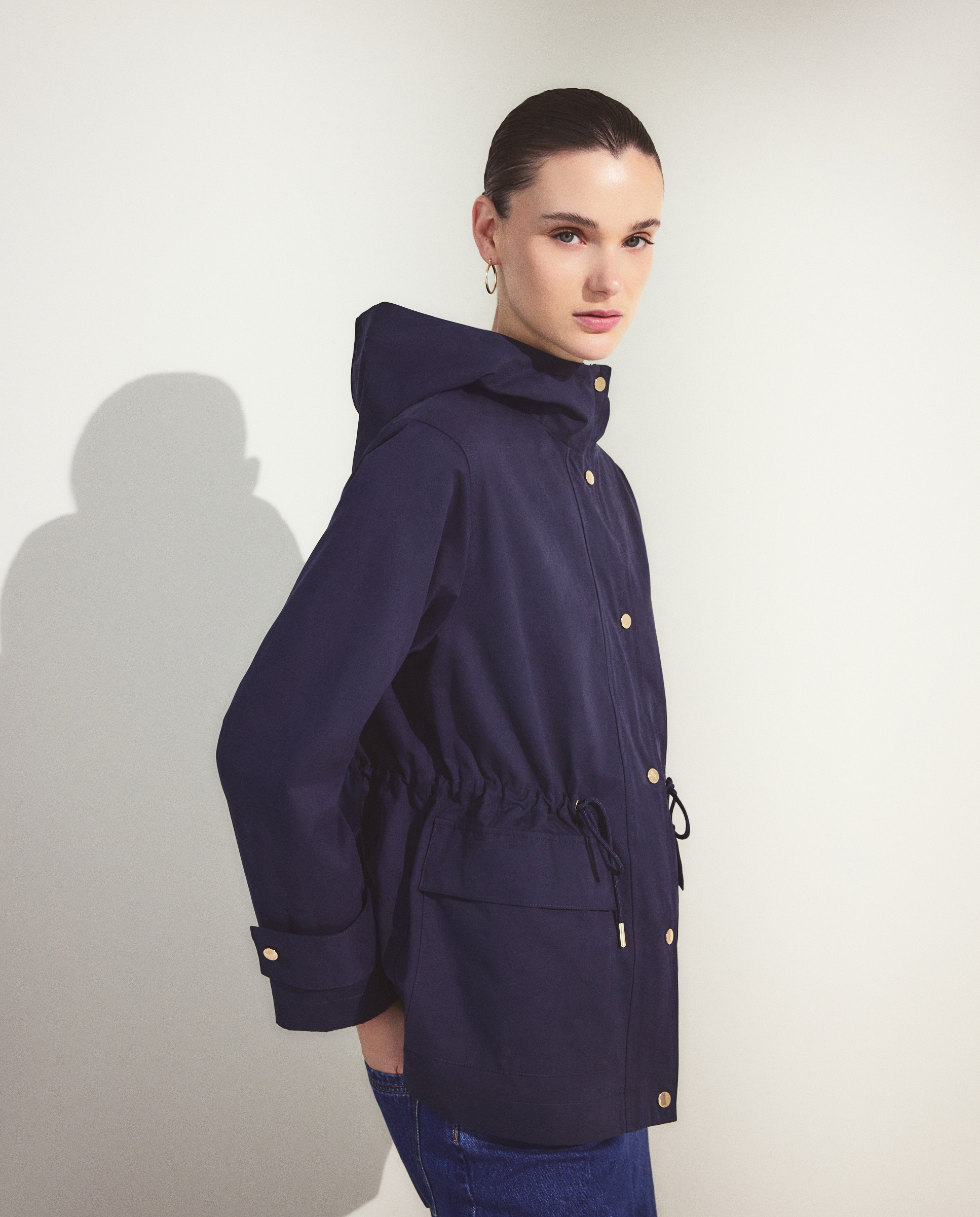 Parka curta de mulher Azul-marinho-3