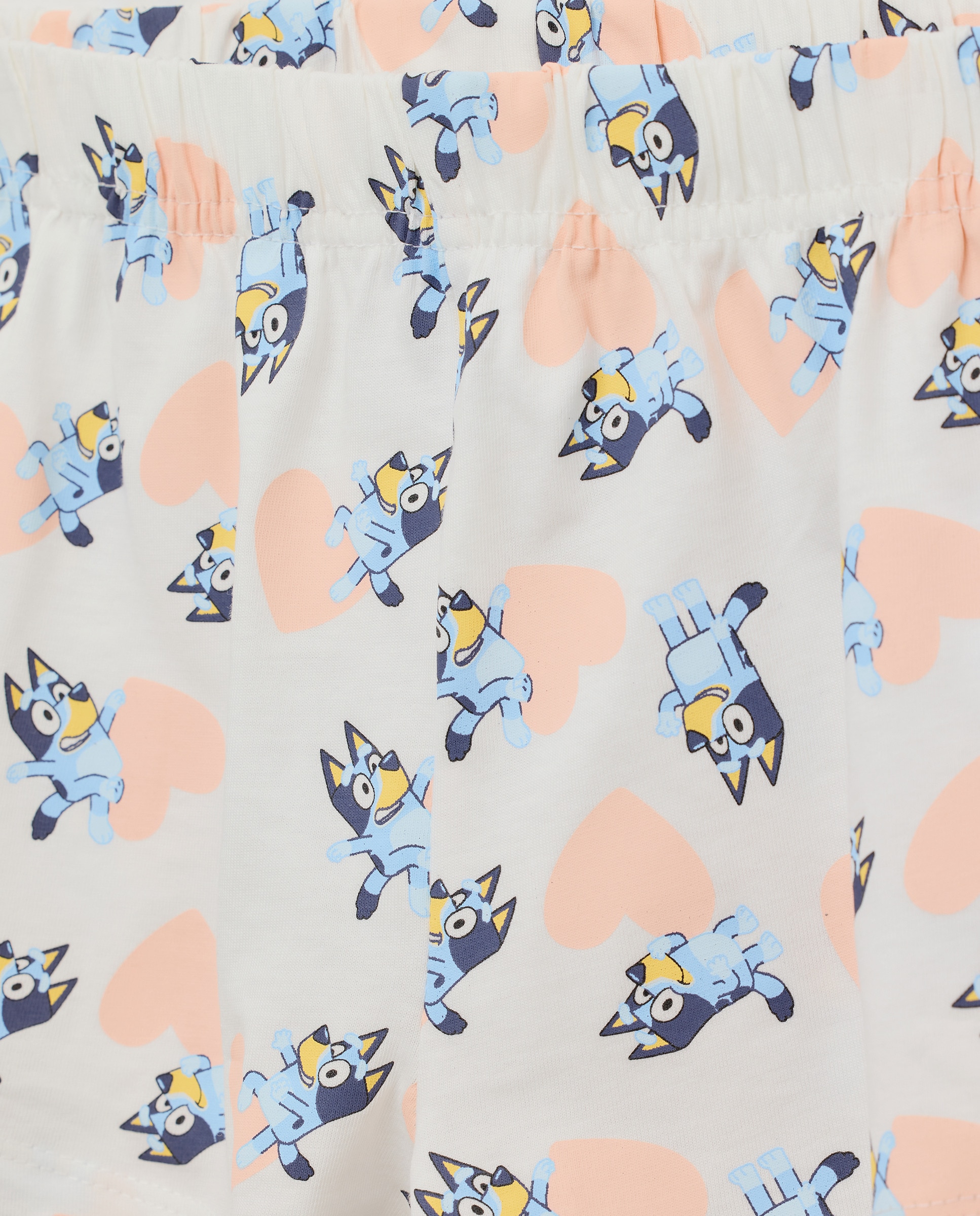 Pijama de Malha Curto Bluey Vermelho-2