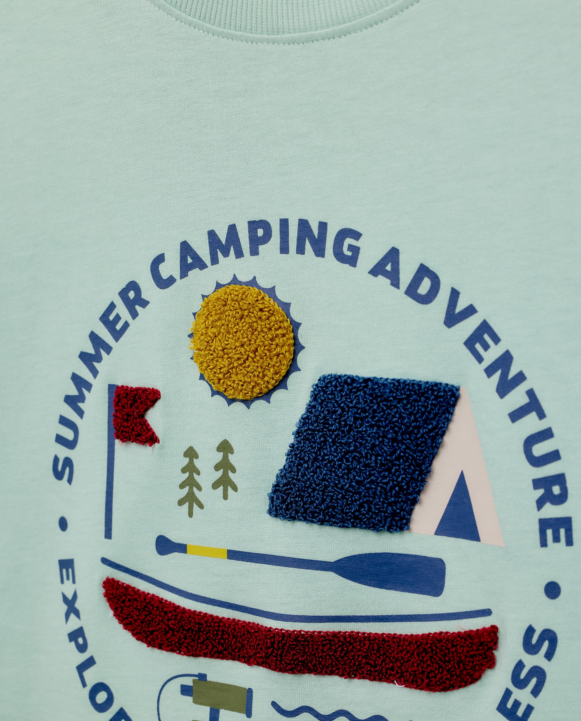 T-shirt de Manga Curta em Tecido Turco Verde-5