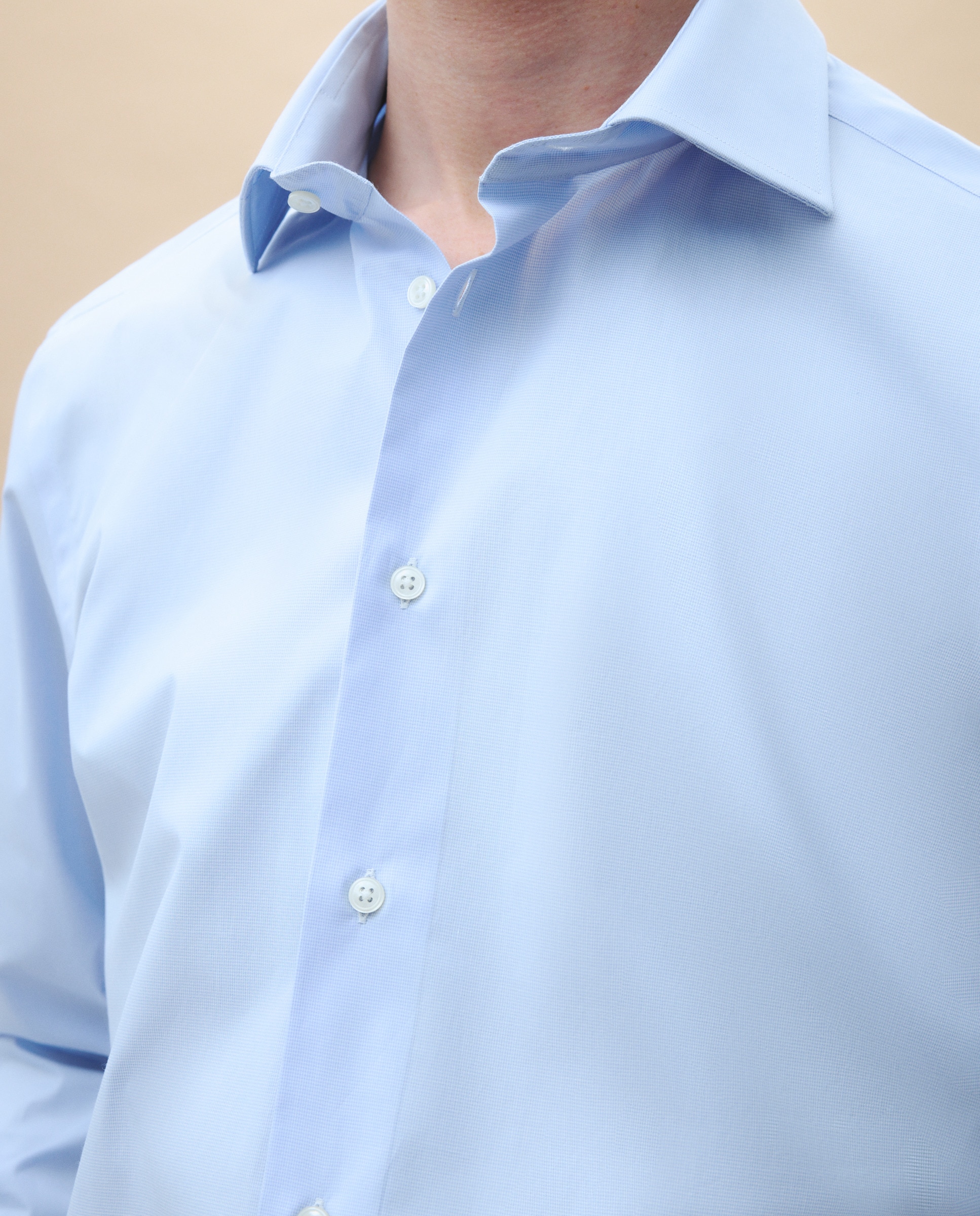 Camisa Clássica Regular Fit com Manga Comprida Azul-2