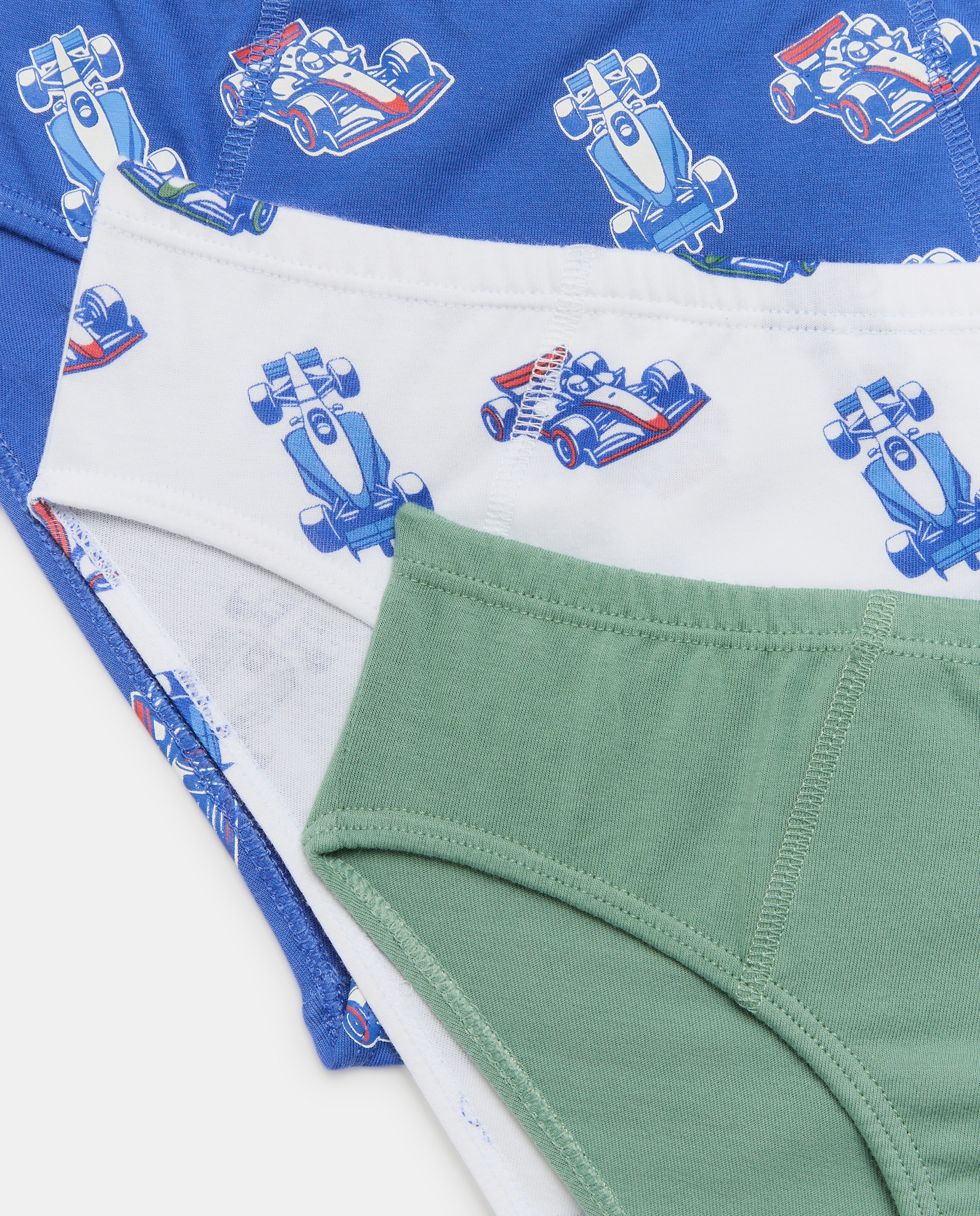 Pack de 5 Slips com Carros de Corrida Cotton Juice Multicolor-3