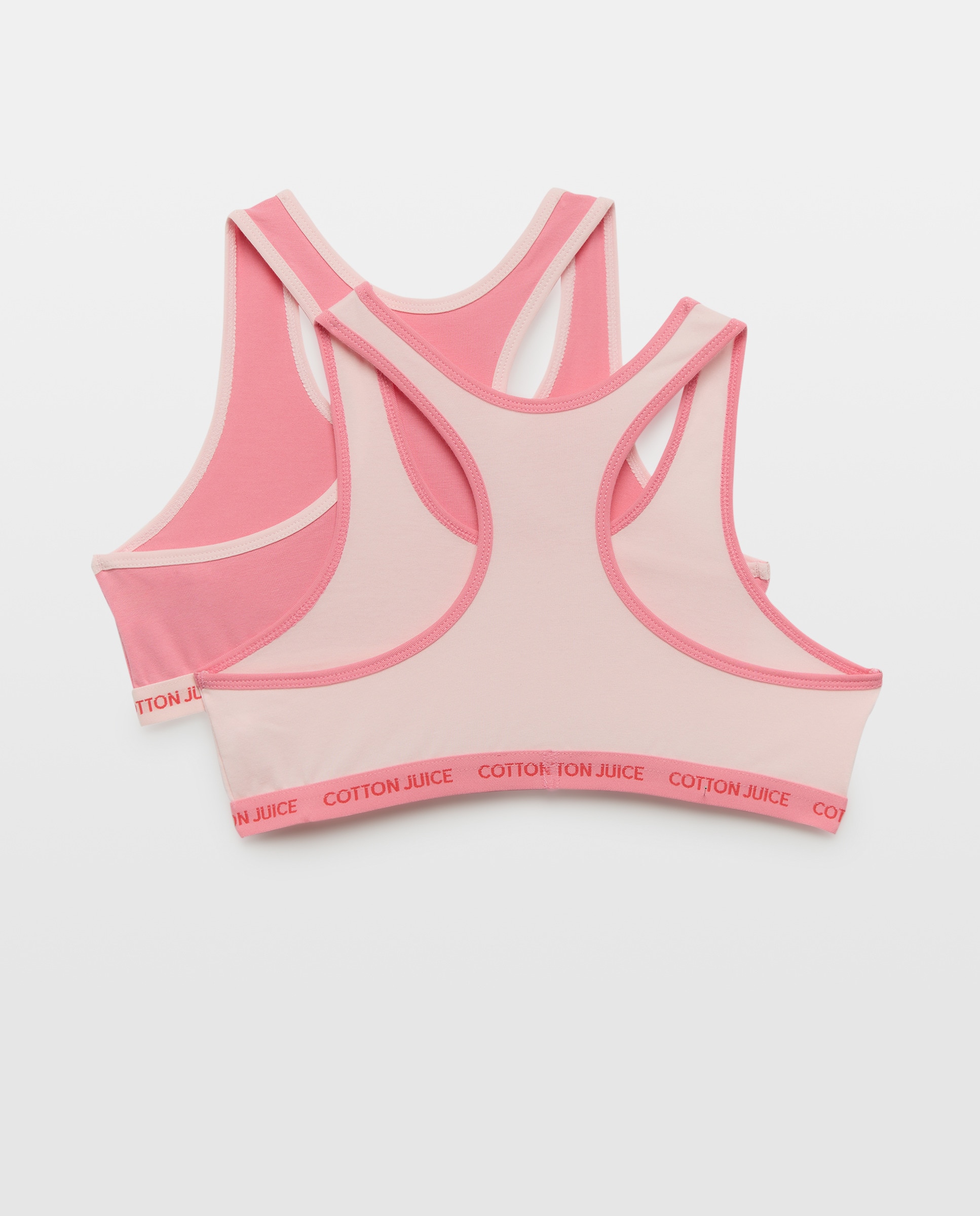 Pack de 2 Tops Desportivos Lisos 200 Rosa-2