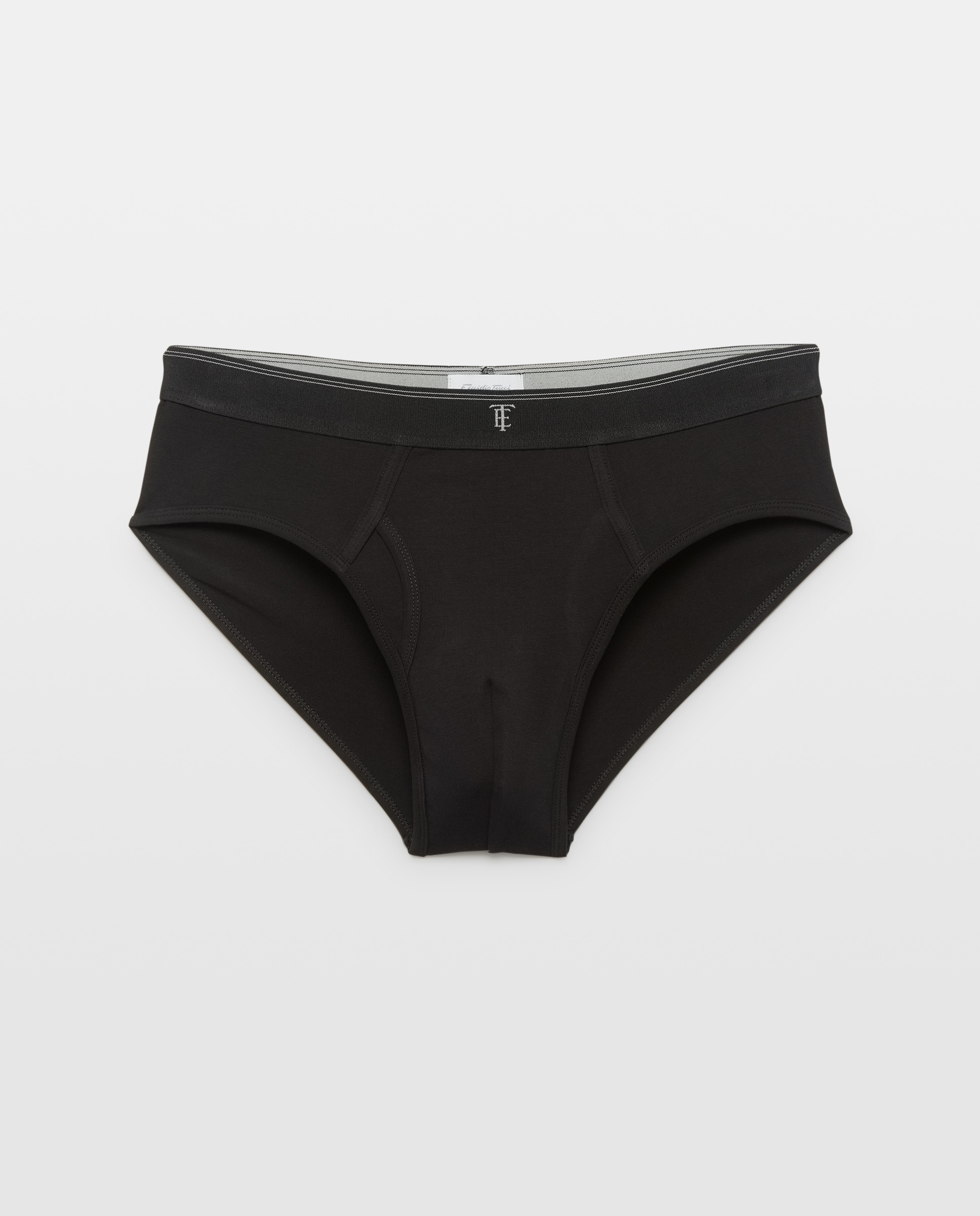 Slip Aberto em Algodão-Elastano Preto-1