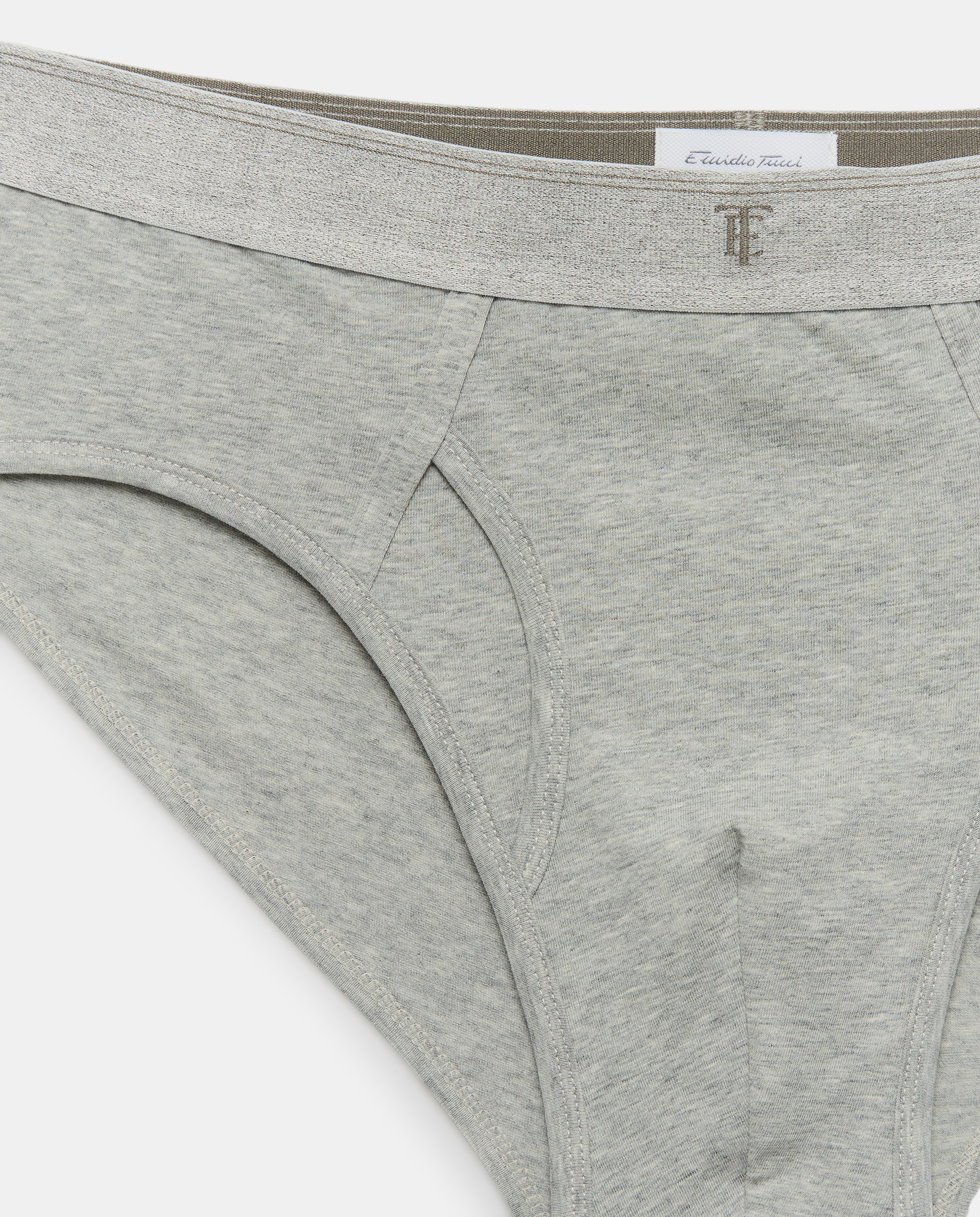 Slip Aberto em Algodão-Elastano Cinzento-3