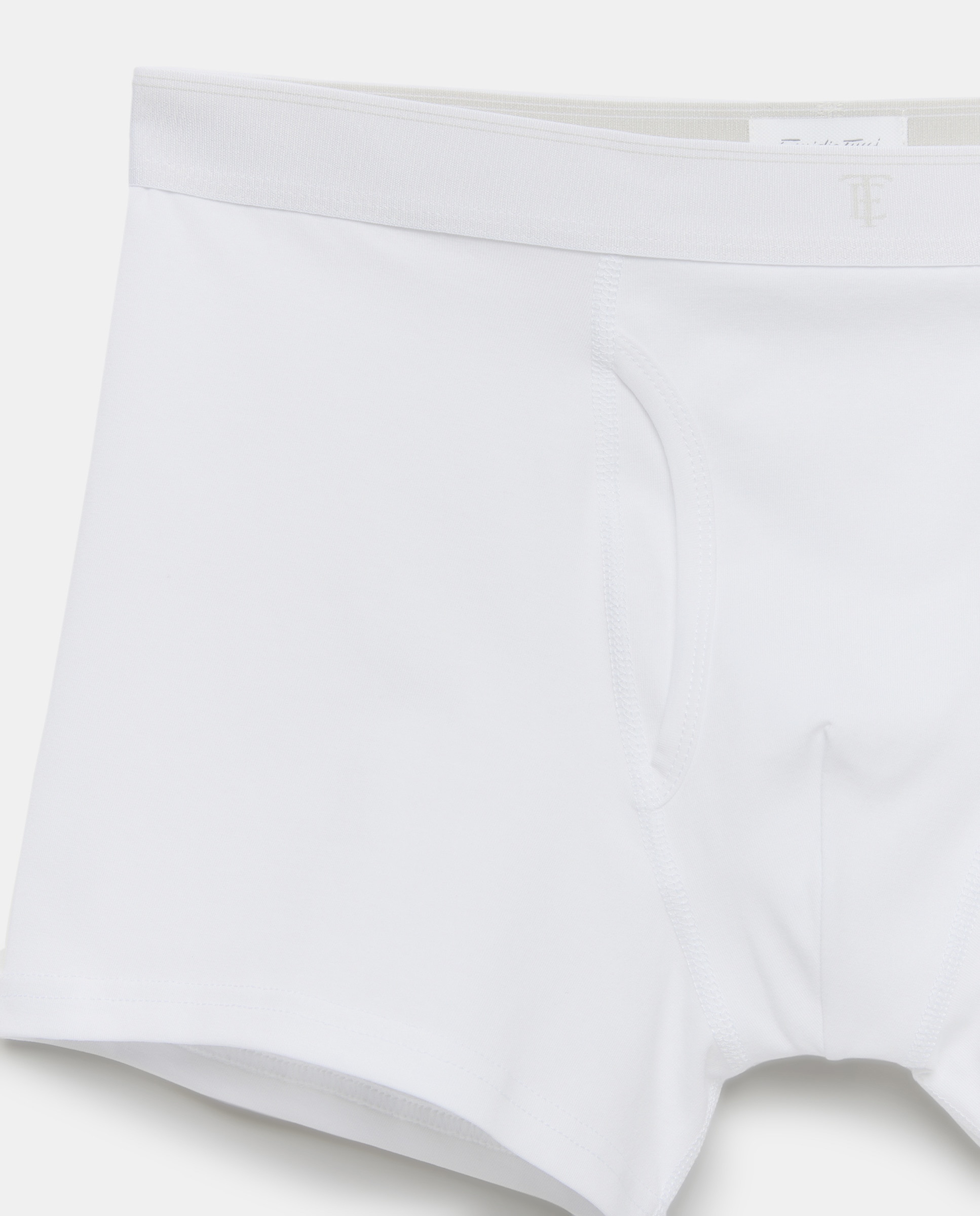 Boxers Abertos em Algodão-Elastano Branco-3
