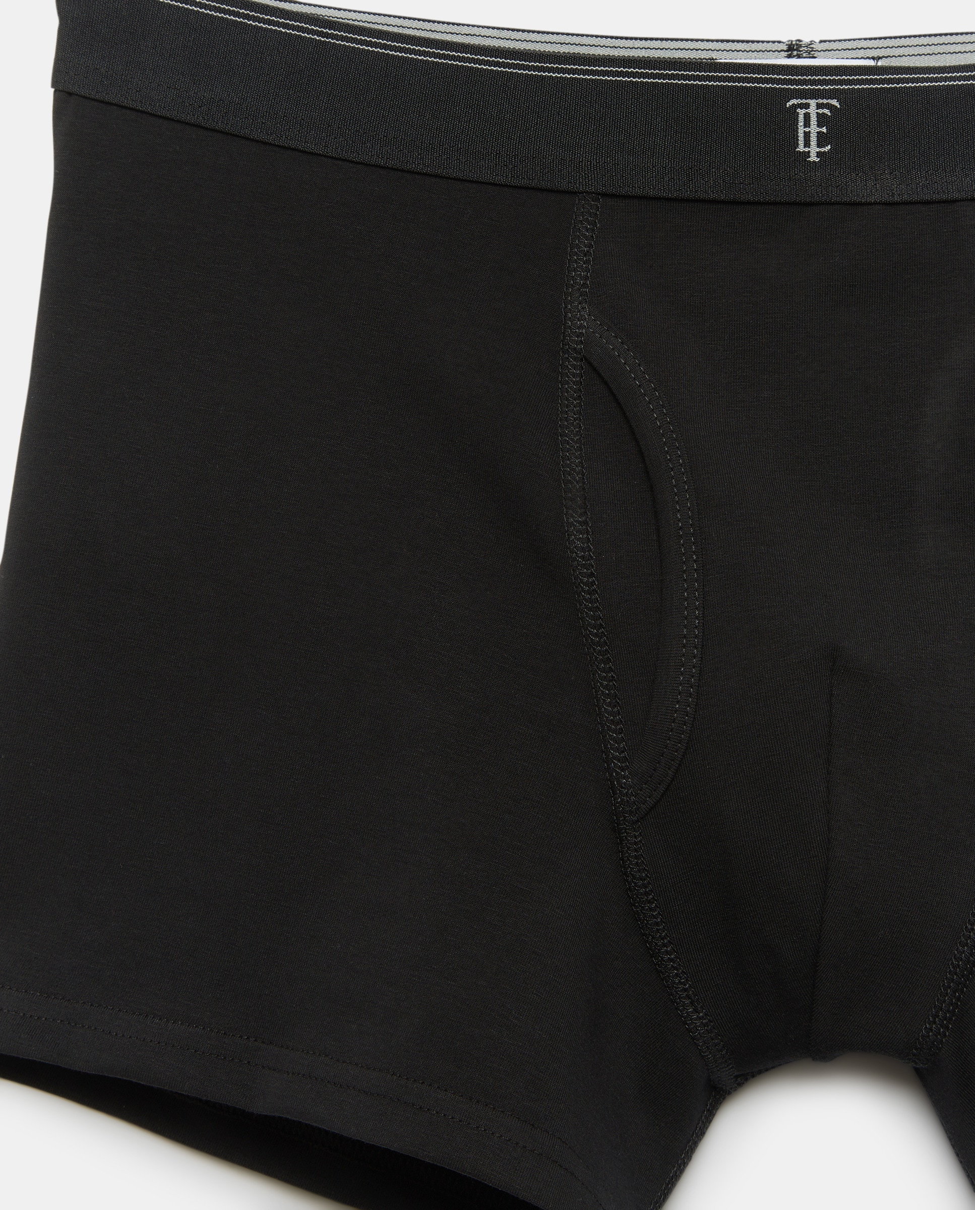 Boxers Abertos em Algodão-Elastano Preto-3