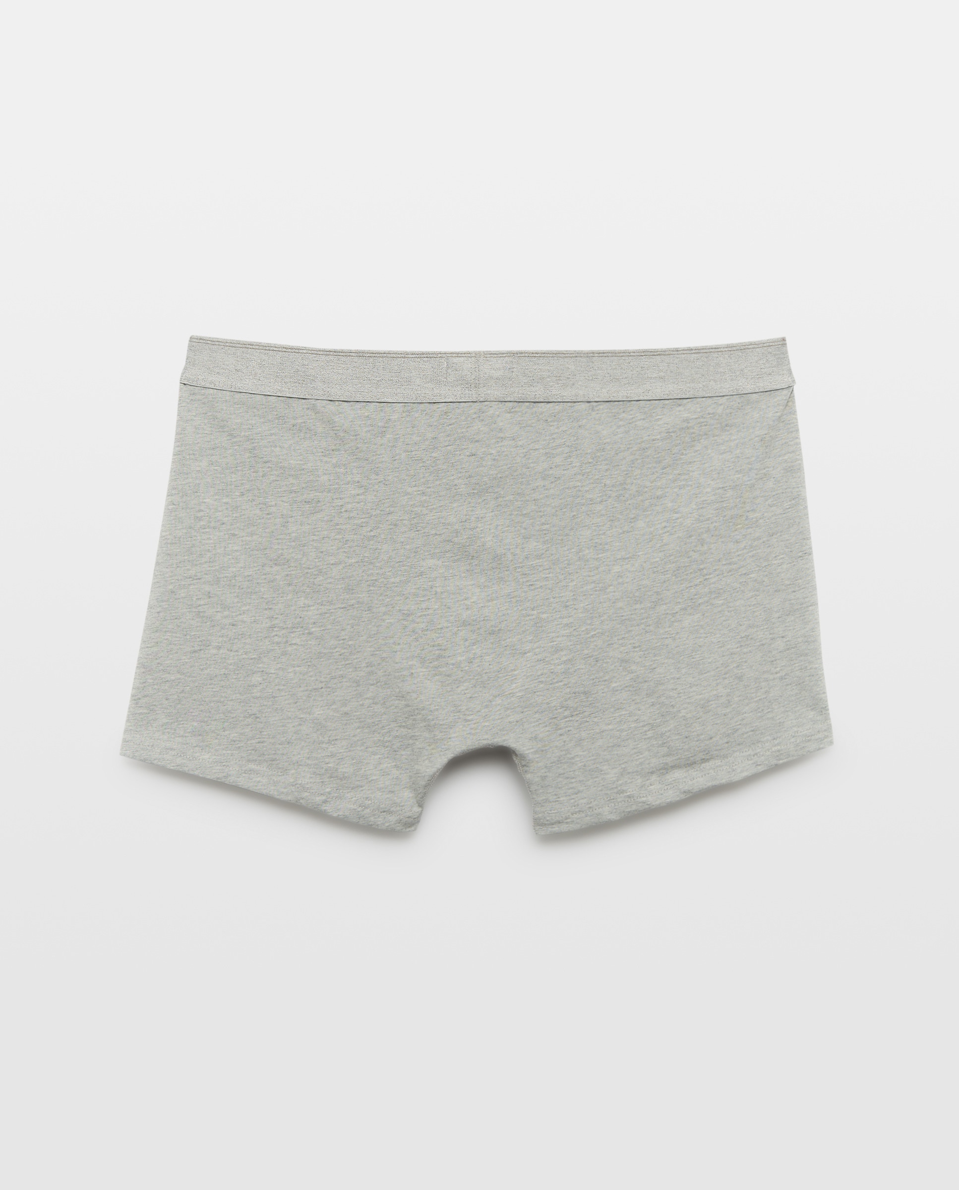 Boxers Abertos em Algodão-Elastano Cinzento-2