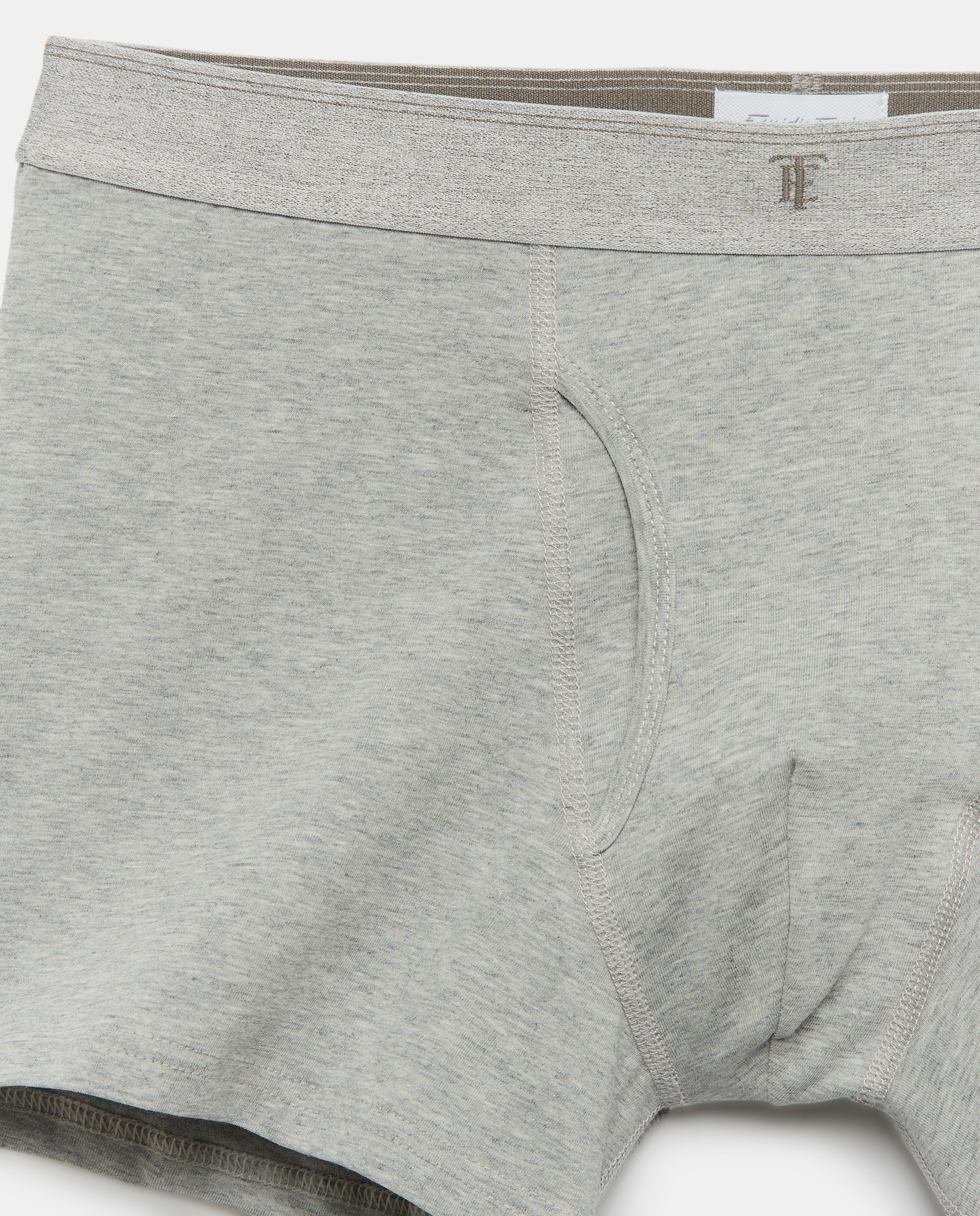 Boxers Abertos em Algodão-Elastano Cinzento-3