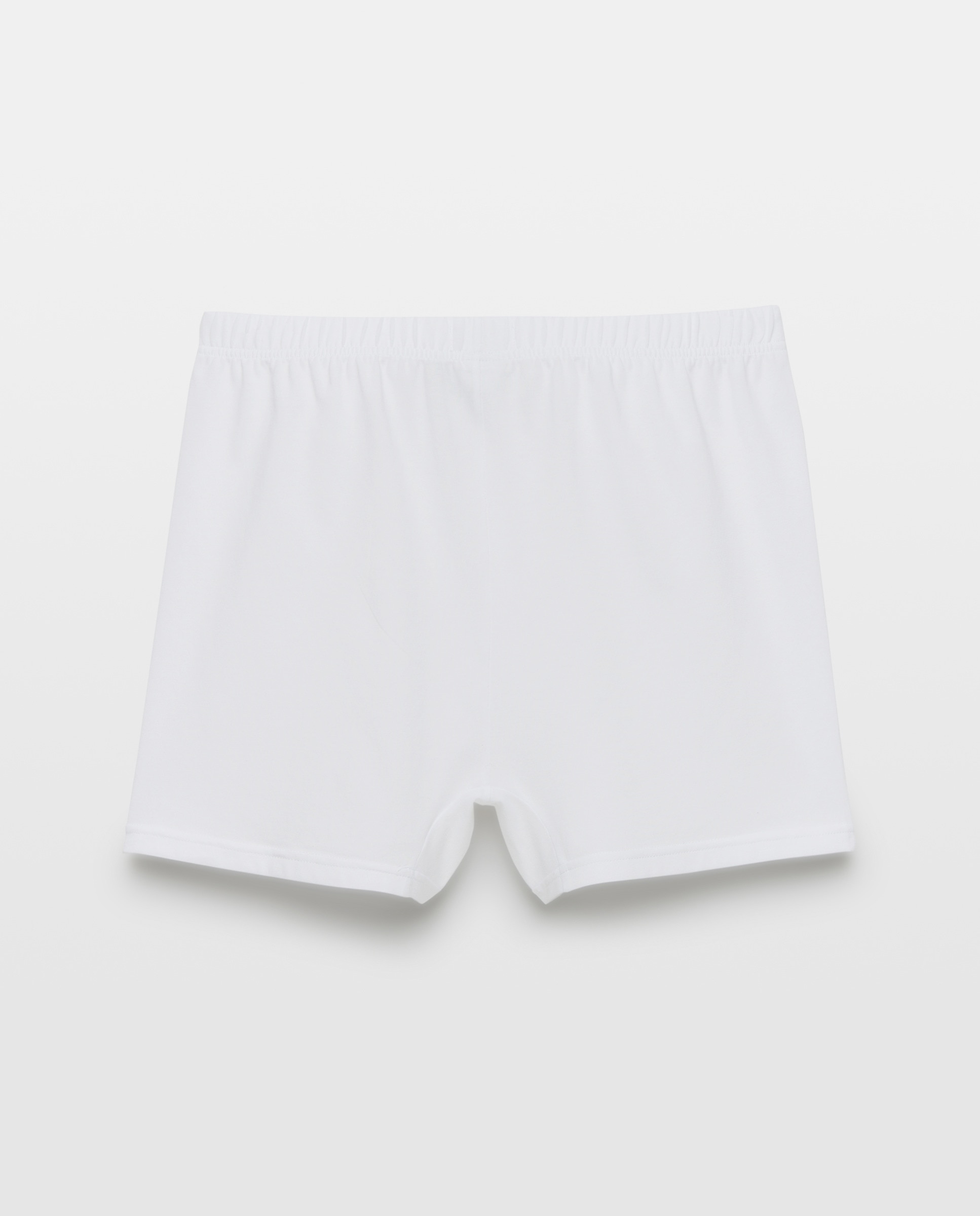 Boxers de Algodão com Botão Branco-2