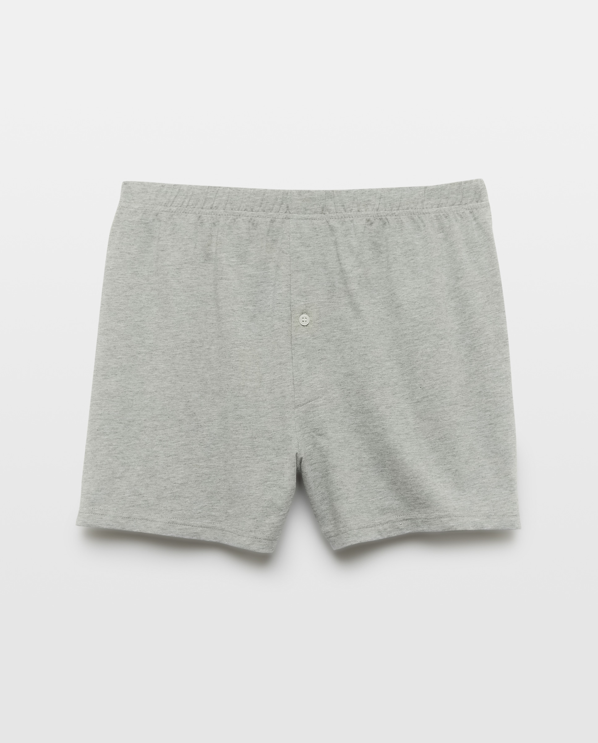 Boxers de Algodão com Botão Cinzento-1