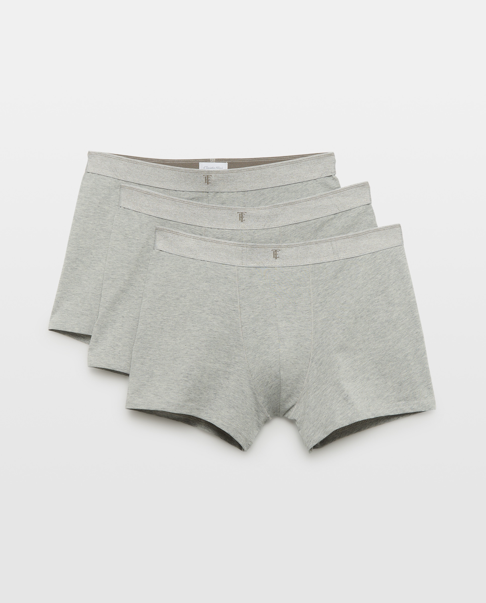 Pack de 3 Unid. de Boxers de Algodão-Elastano Cinzento-1