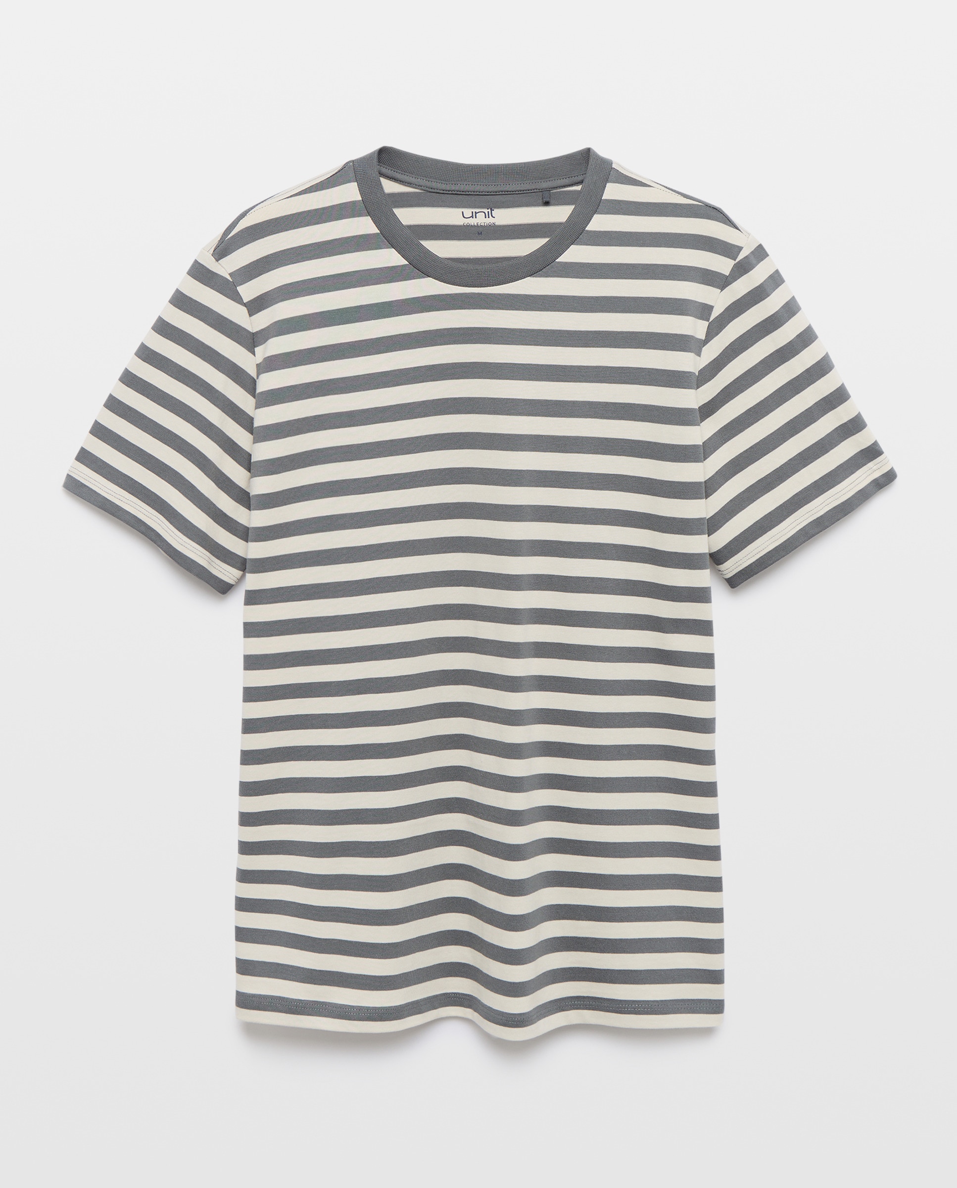 Camiseta de hombre manga corta rayas Verde-4