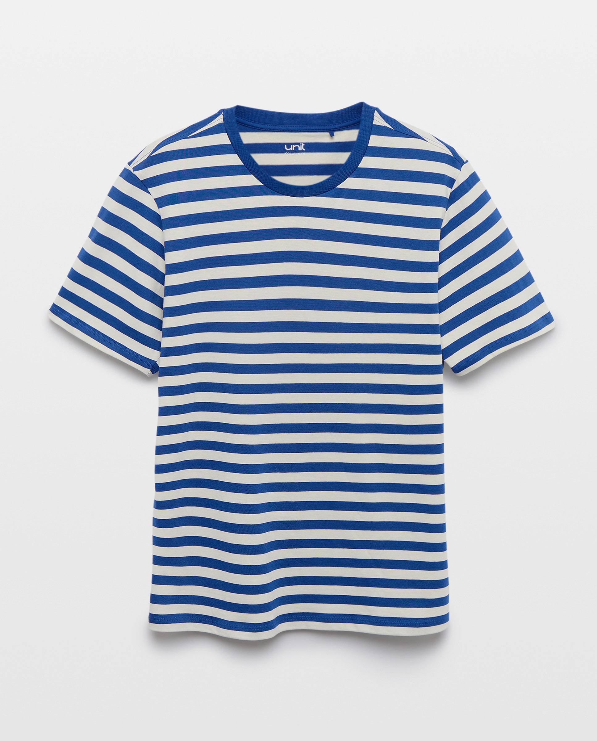 Camiseta de hombre manga corta rayas 440 Azulón-4