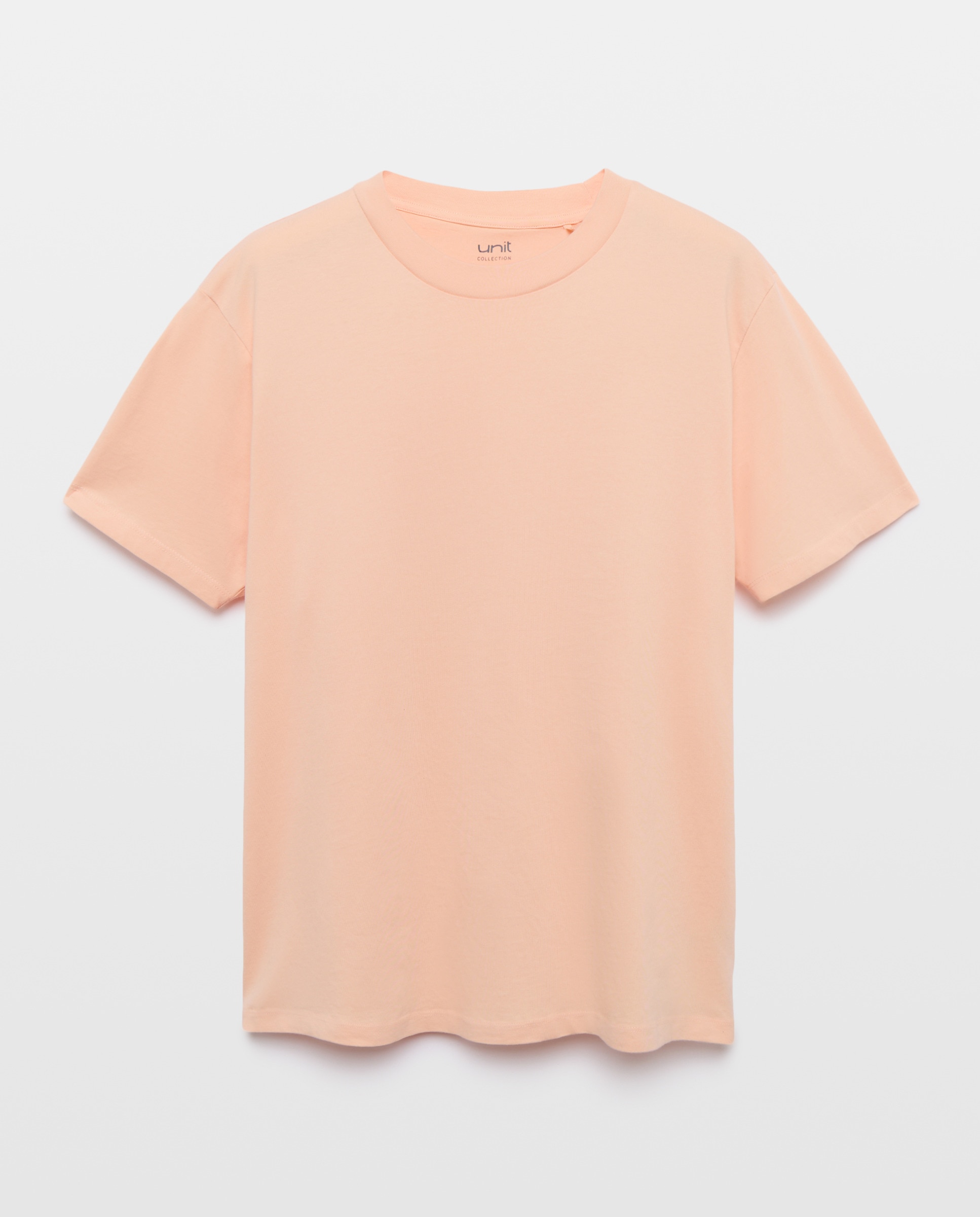 Camiseta de hombre manga corta cuello caja lisa 660 Naranja-4