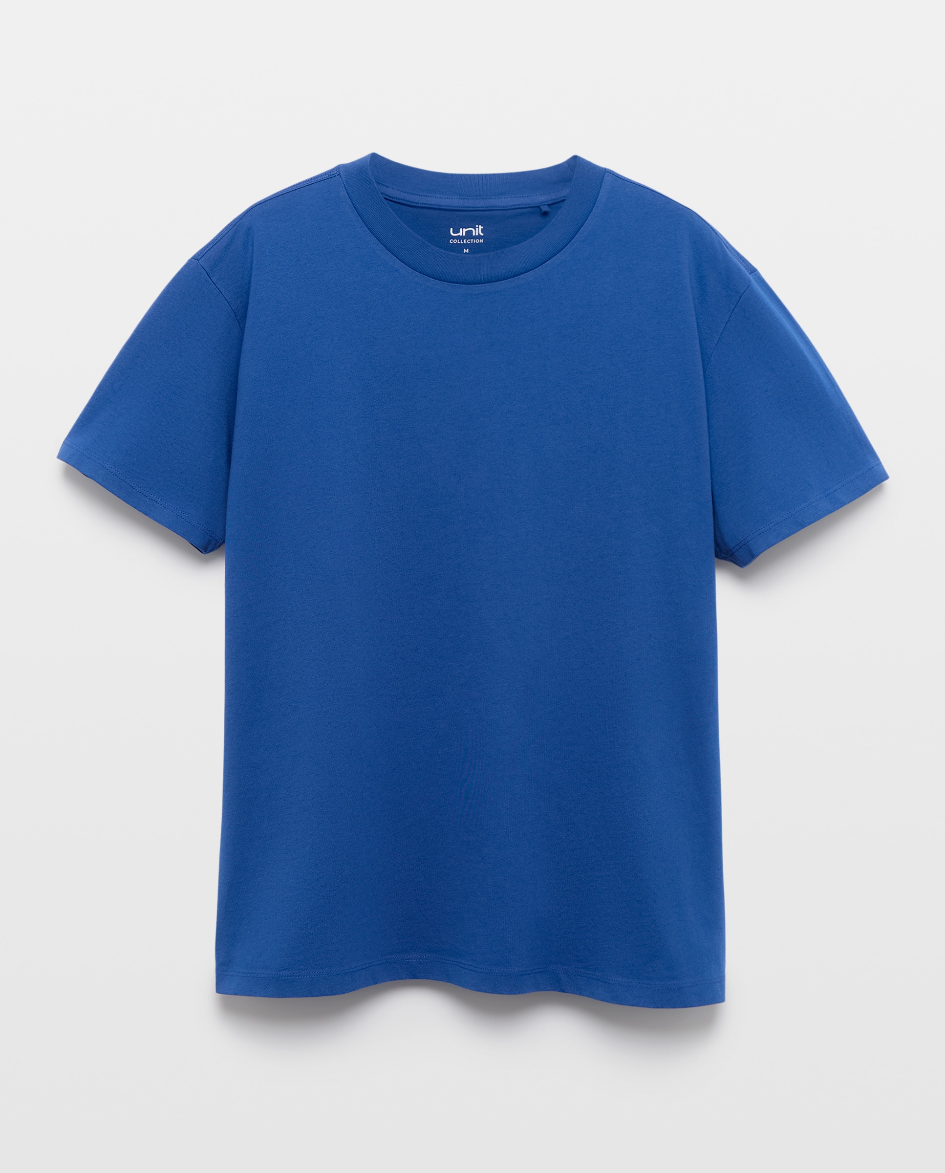 Camiseta de hombre manga corta cuello caja lisa 440 Azulón-4