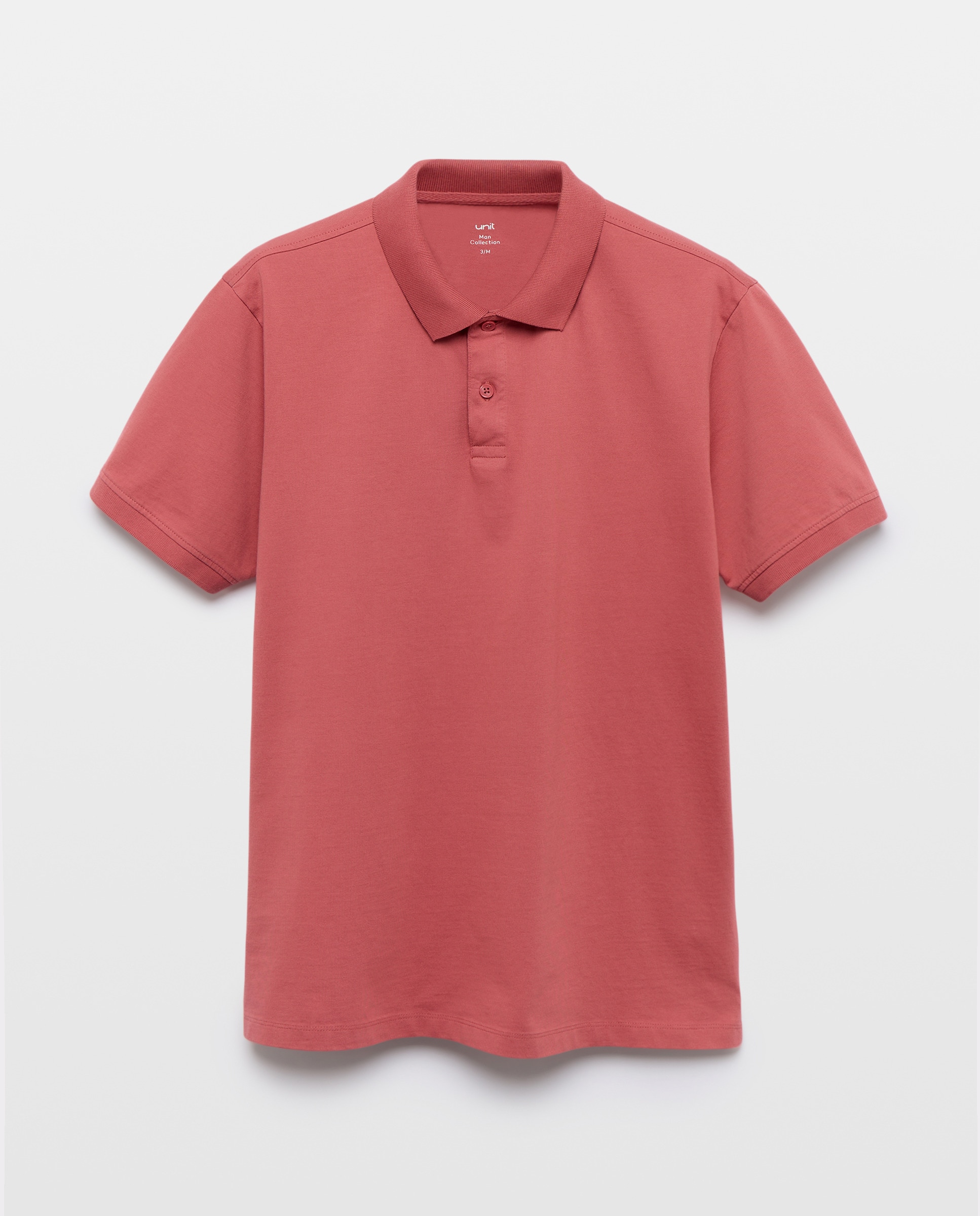 Polo manga corta jersey lavado 230 Rosa oscuro-4