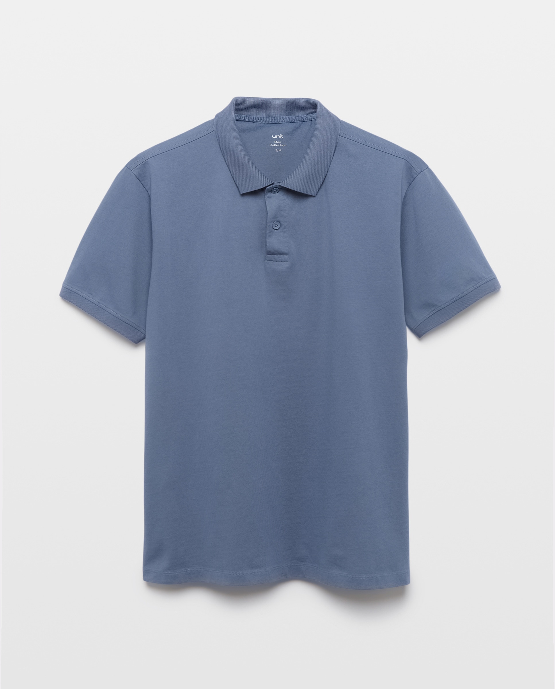Polo manga corta jersey lavado 400 Azul-4