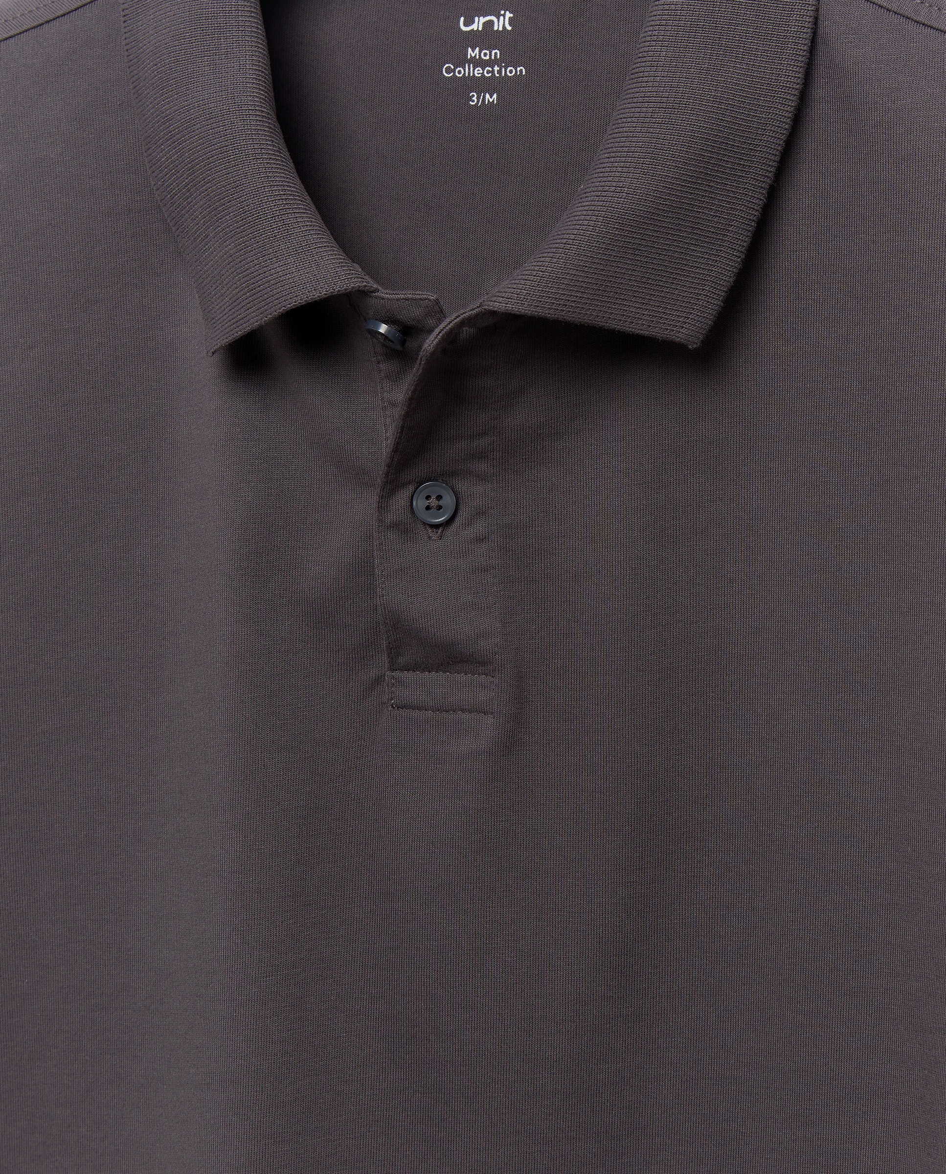Polo manga corta jersey lavado 820 Gris medio-5