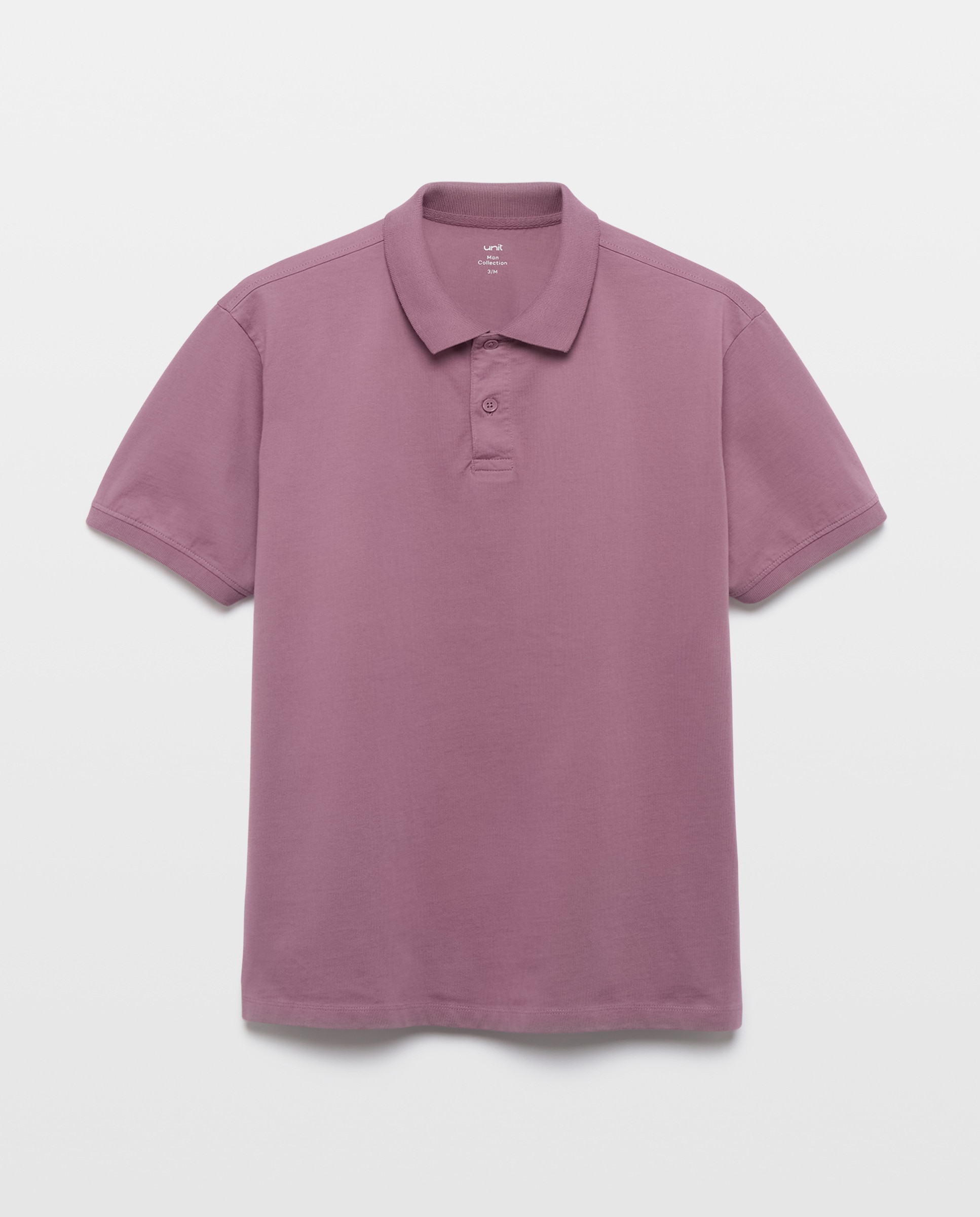 Polo manga corta jersey lavado 282 Malva-4