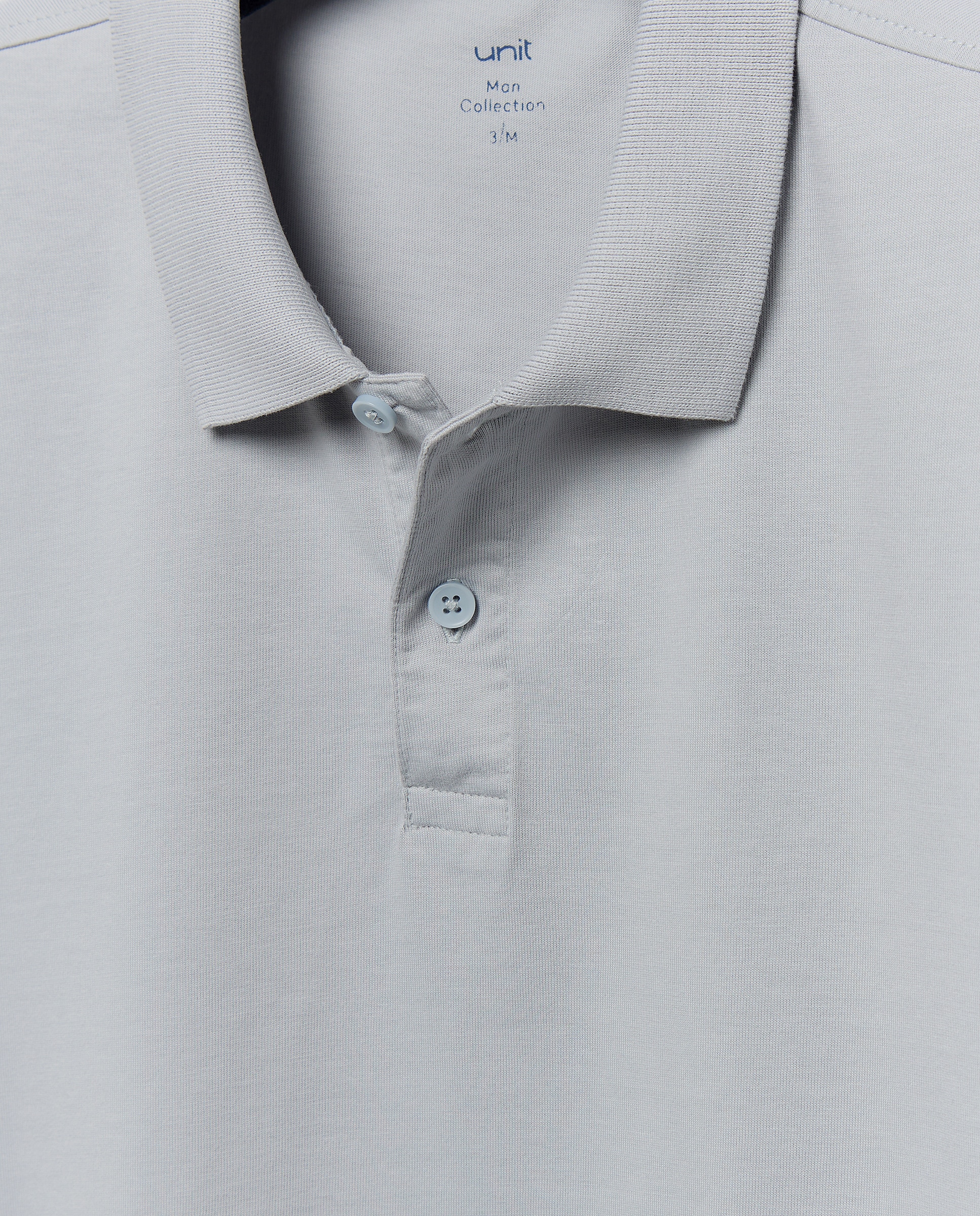 Polo manga corta jersey lavado 410 Azul claro-5