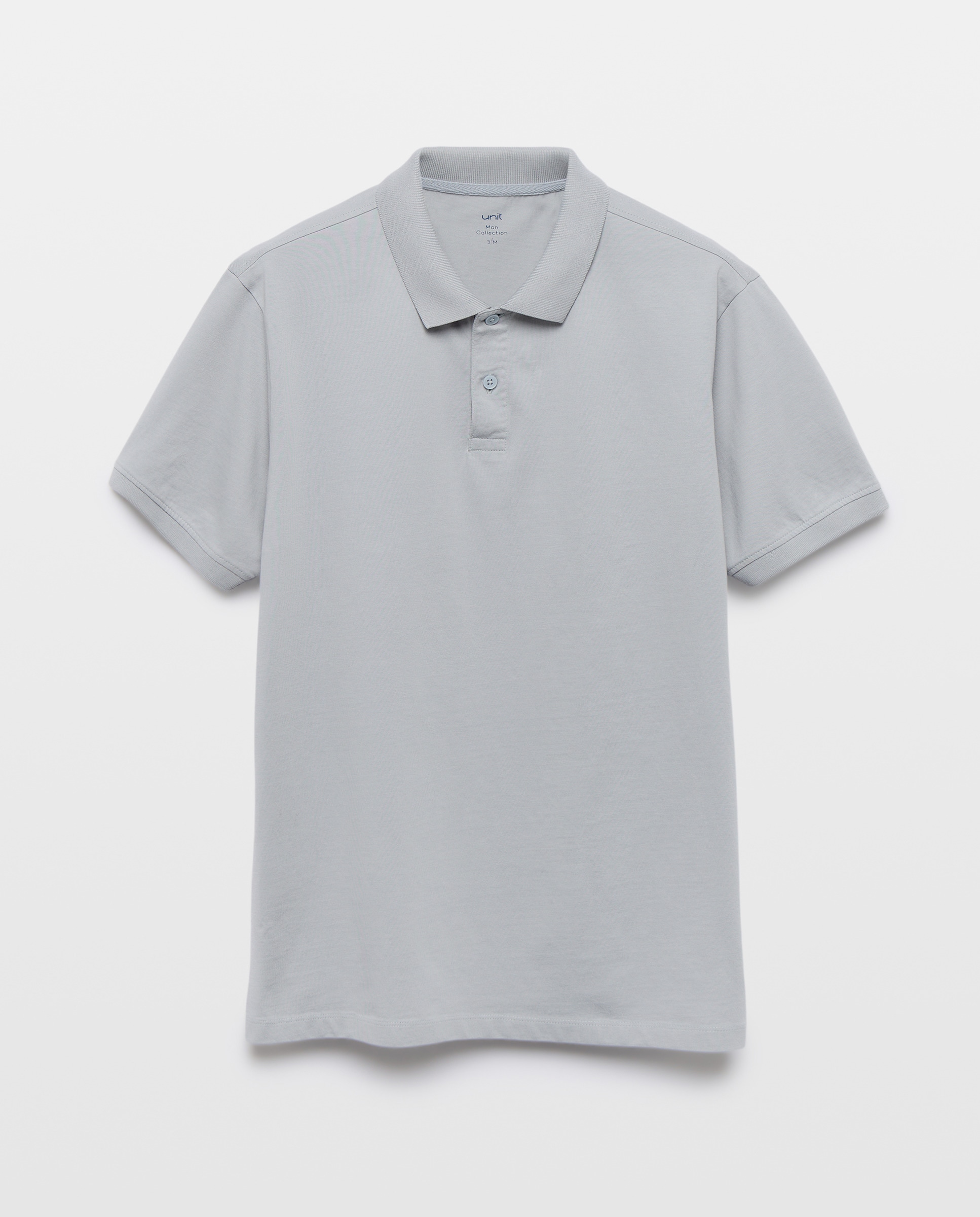 Polo manga corta jersey lavado 410 Azul claro-4