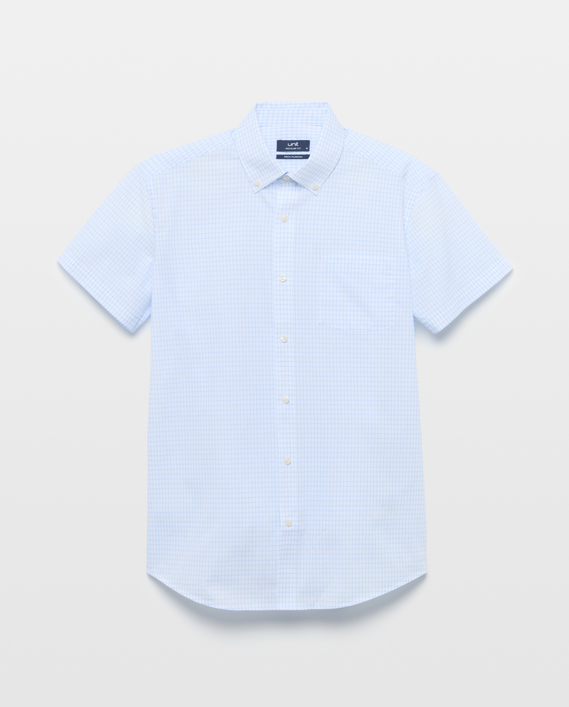 Camisa sport manga corta hombre fácil plancha 410 Azul claro-4