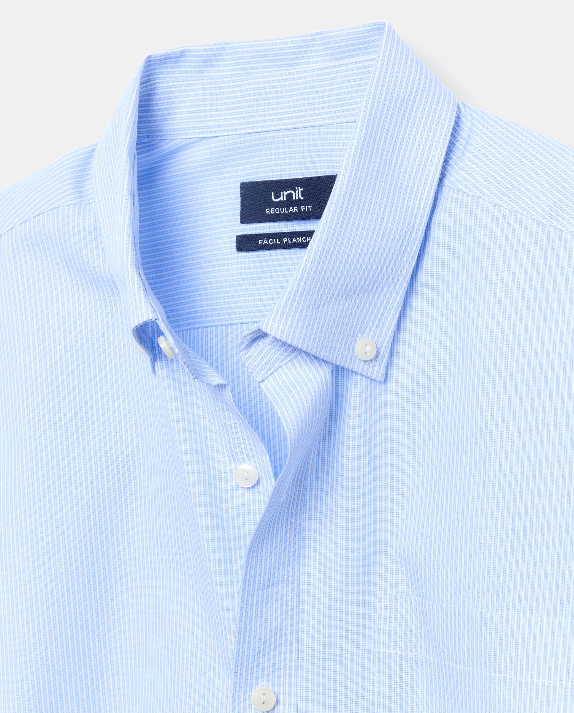 Camisa sport manga corta hombre fácil plancha 410 Azul claro-5