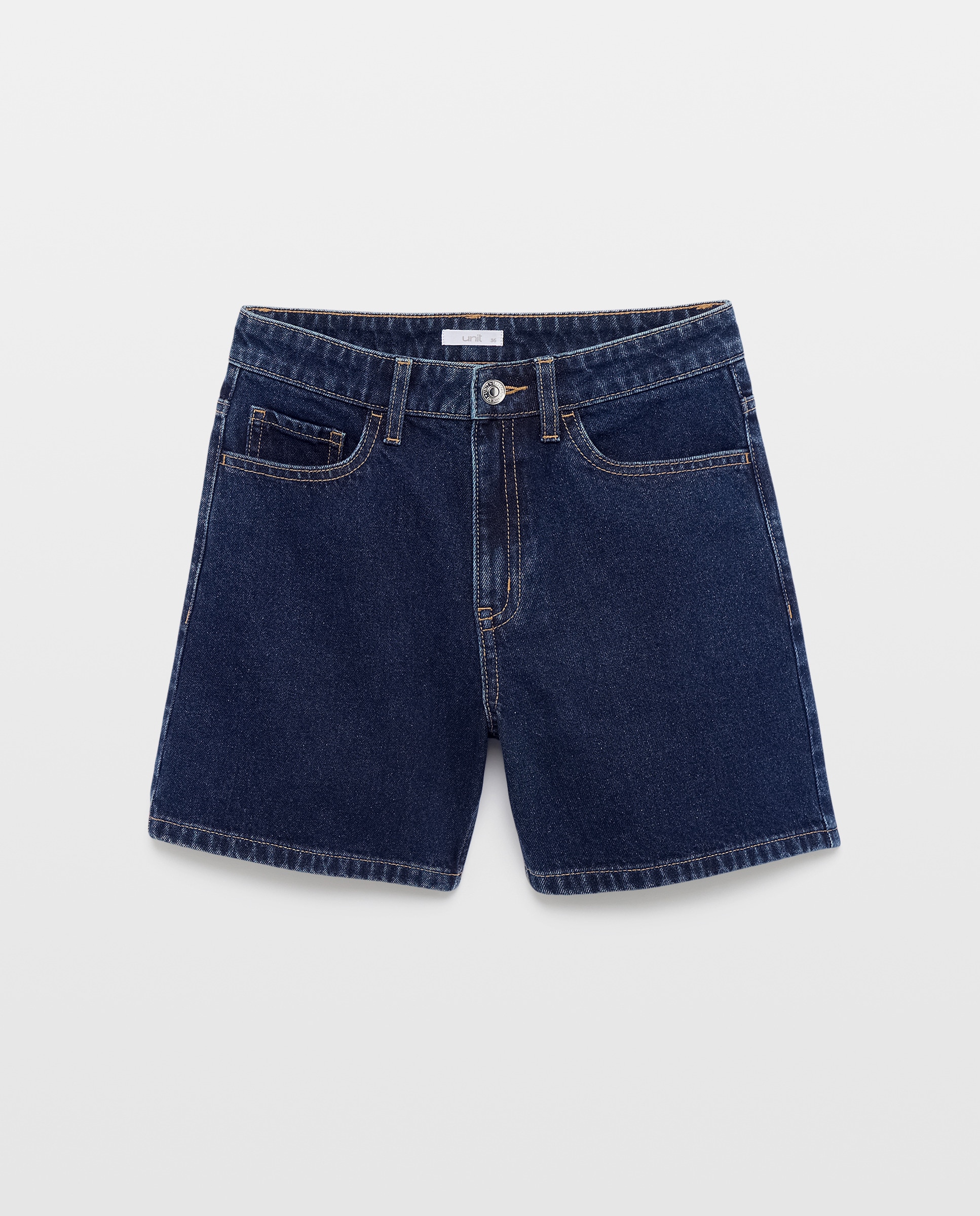 Short de mujer denim mom fit Azul Suave-4