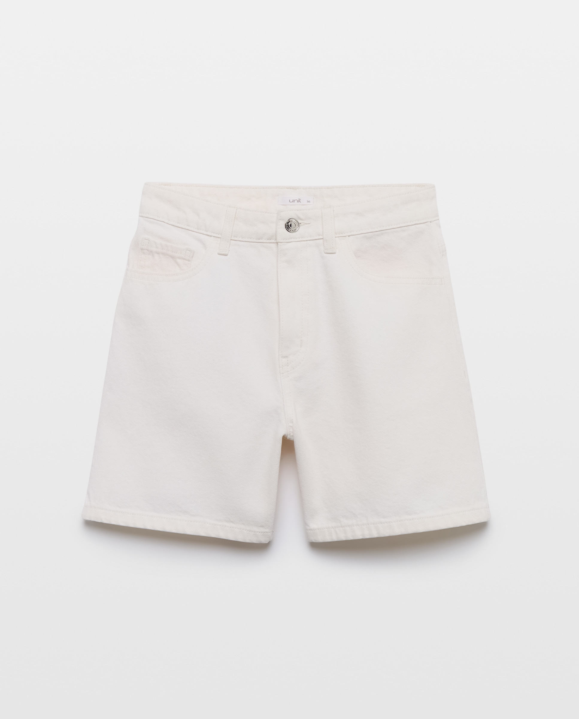Short de mujer denim mom fit 120 Crudo-4