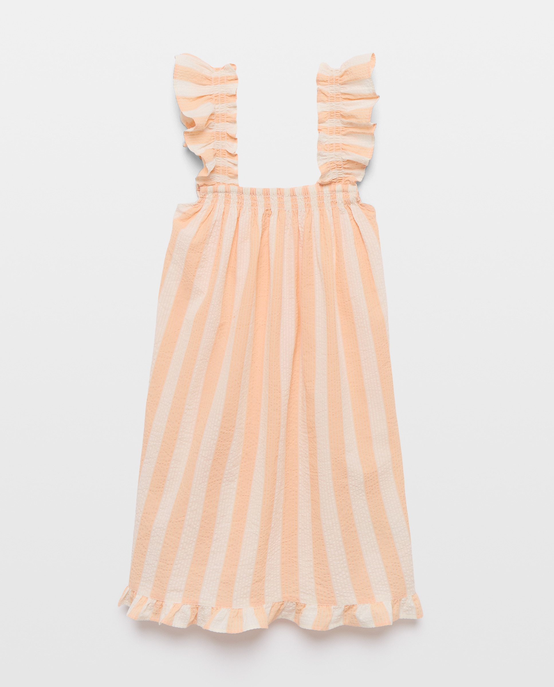 Camisón mujer algodón seersucker tirantes 630 Coral-3