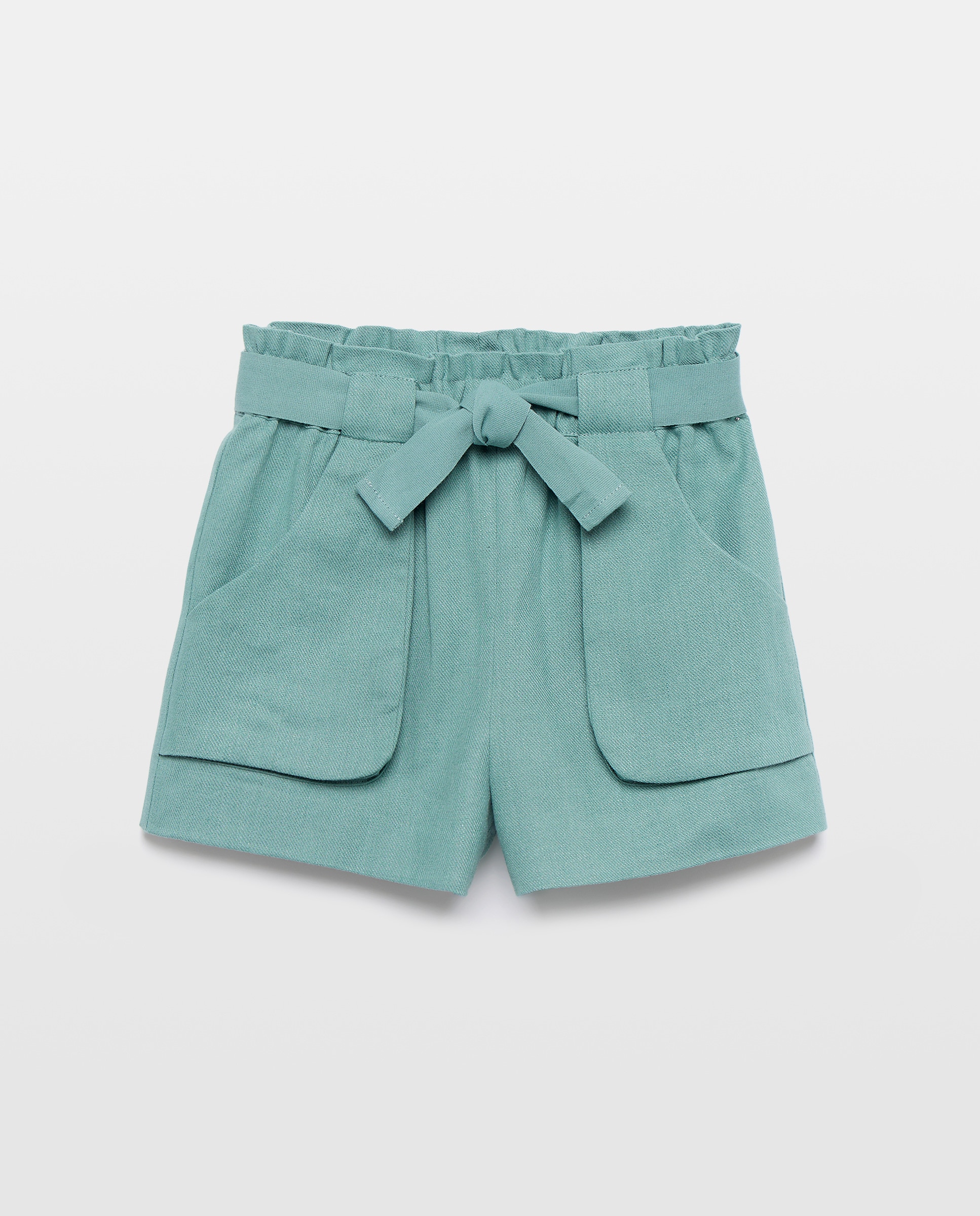 Calções de Linho 530 Verde Escuro-4