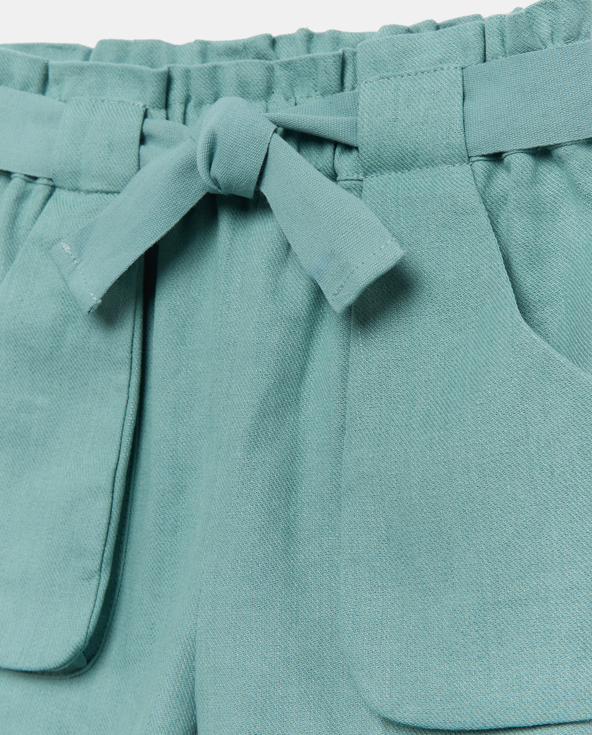 Calções de Linho 530 Verde Escuro-5