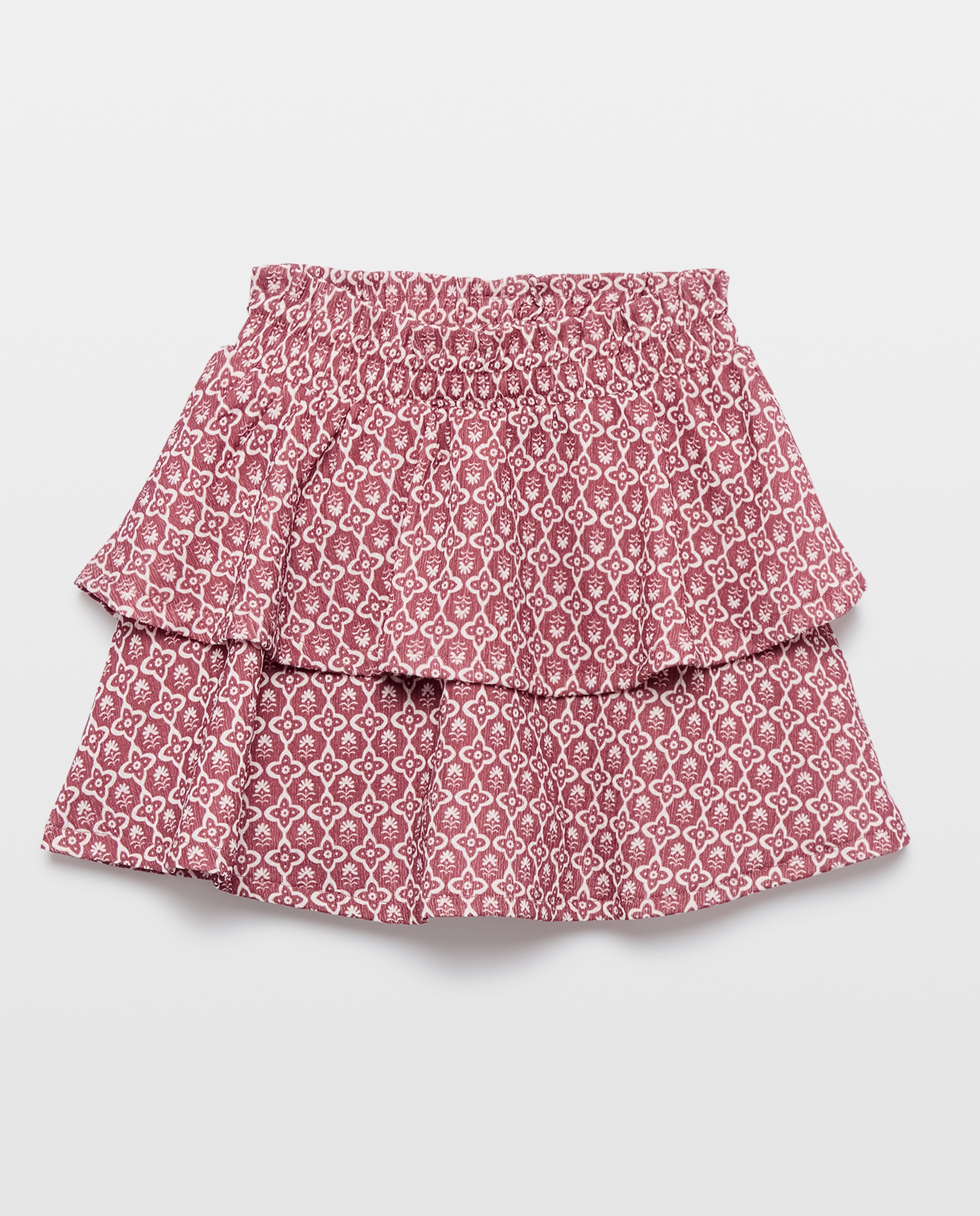 Saia Circular com All Over Print Coconut El Corte Inglés Vermelho-5