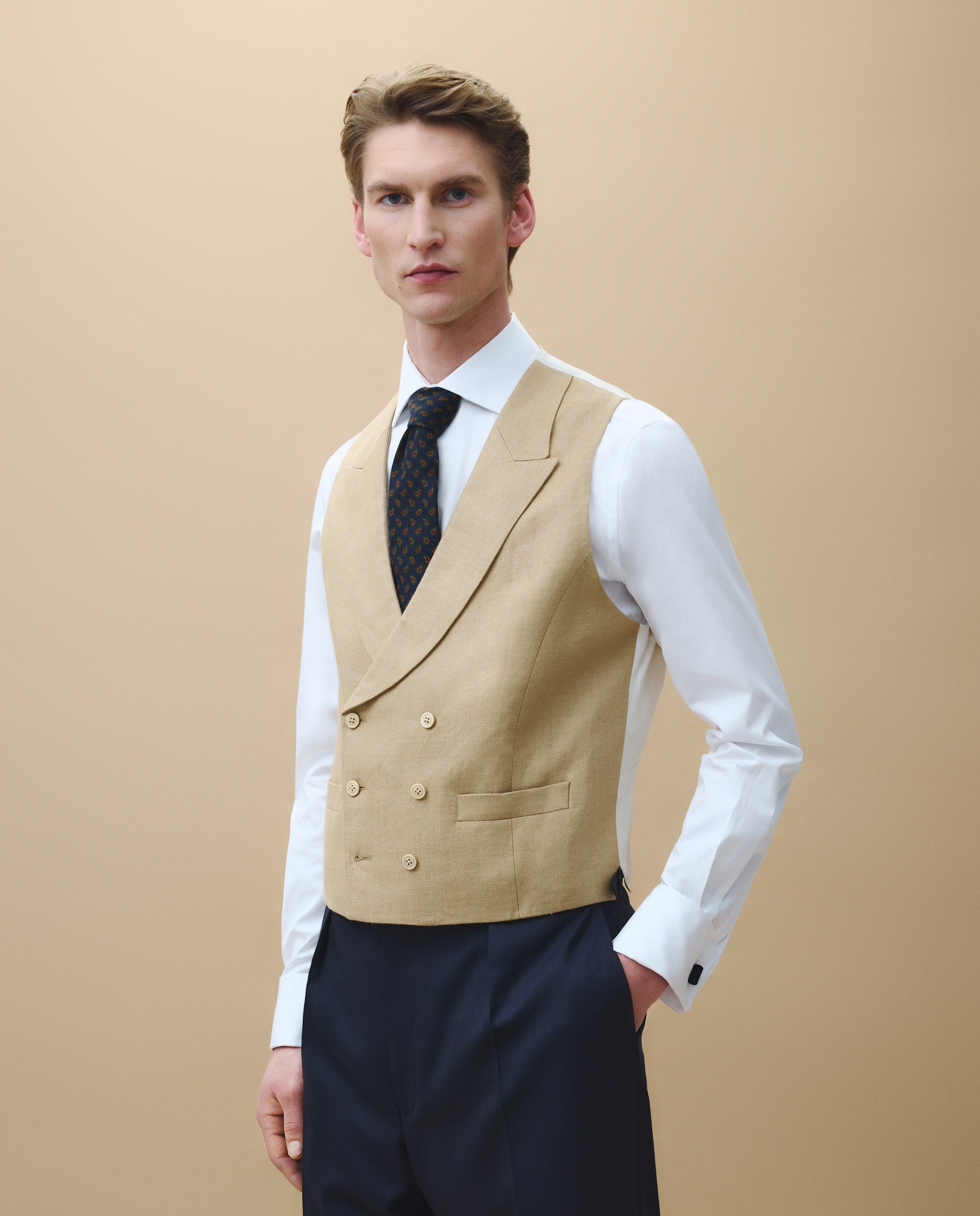 Colete de Cerimónia 730 Camel-1