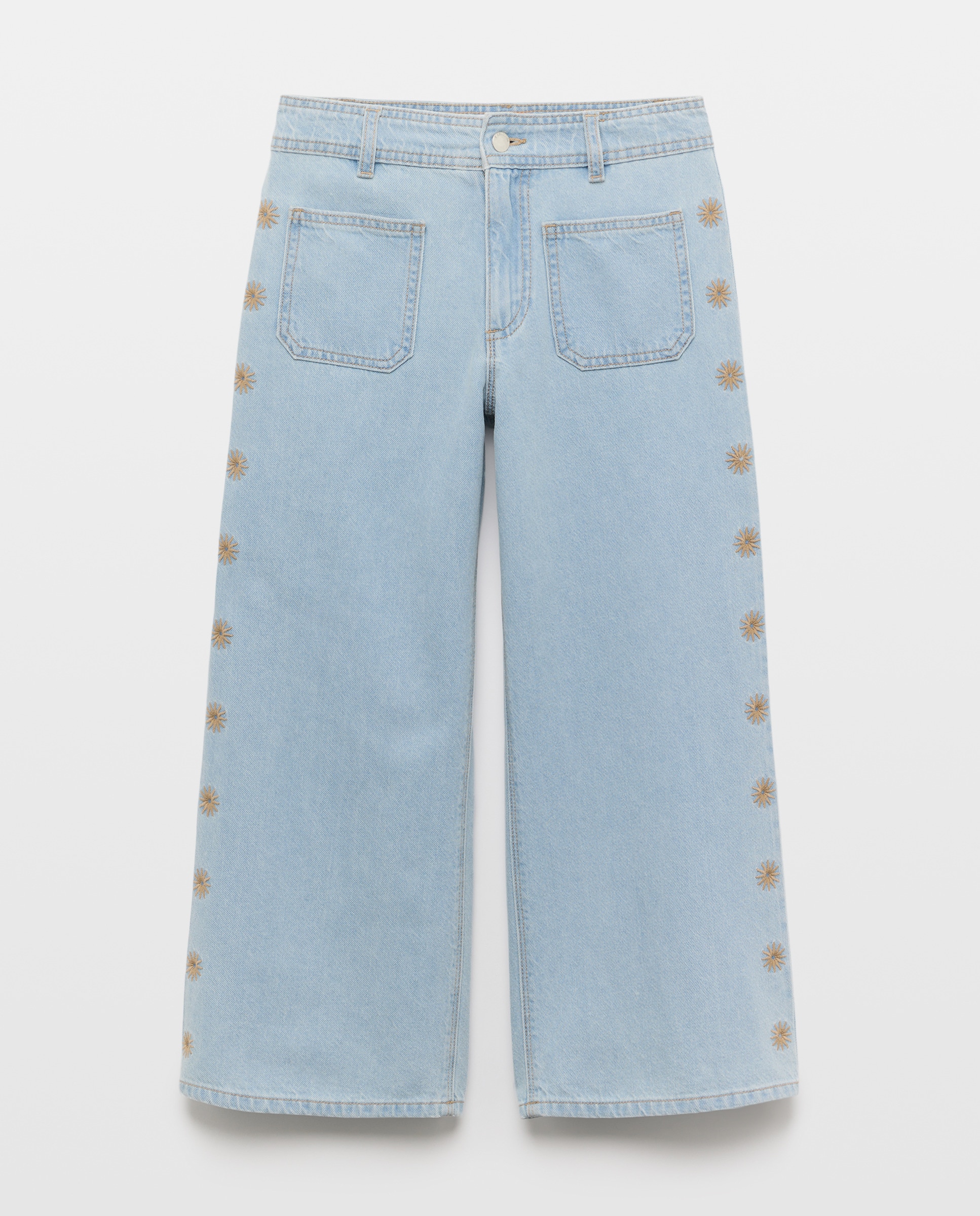 Jeans Culotte com Bordados Kids El Corte Inglés 490 Petróleo-6